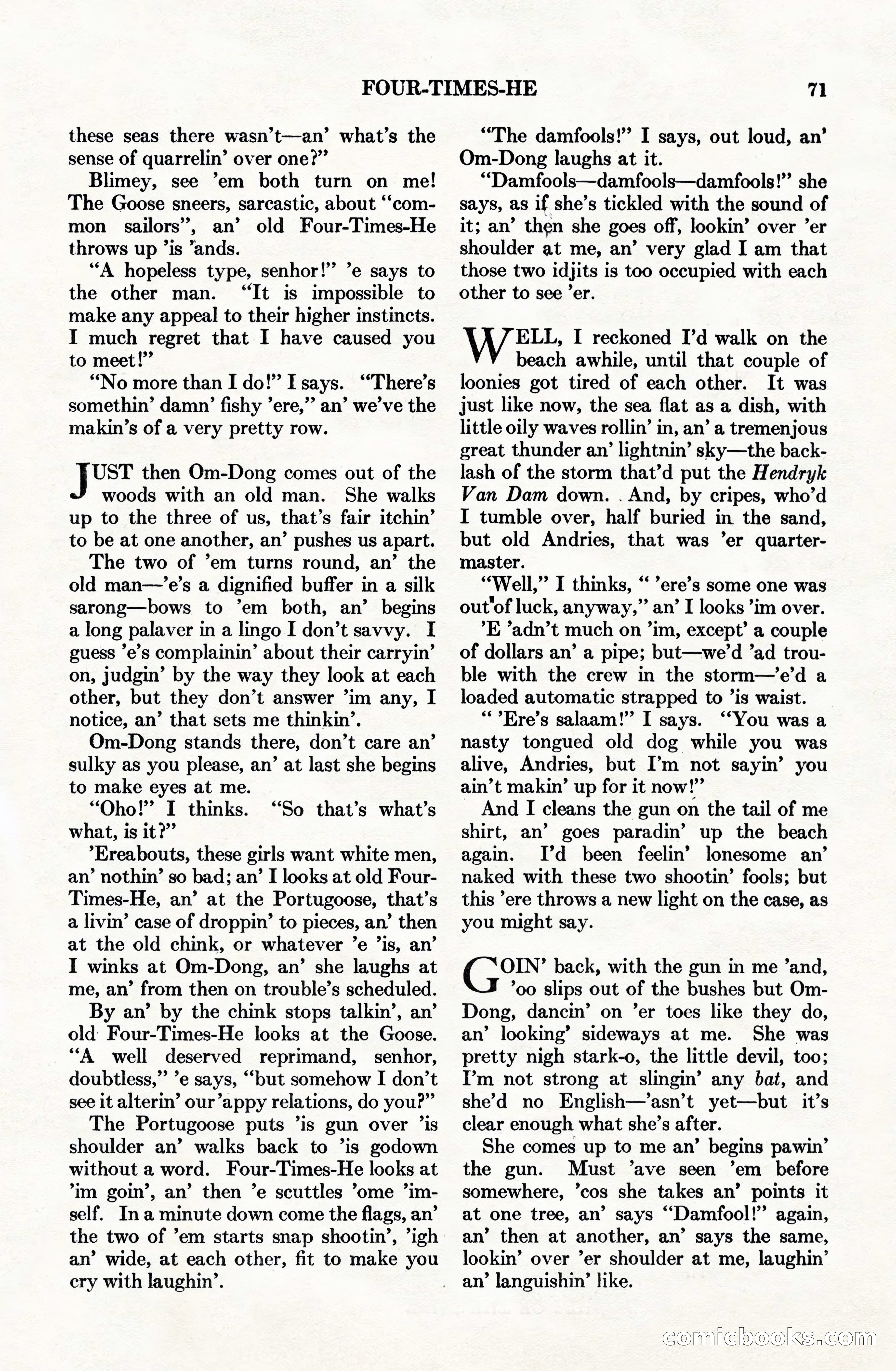Adventure Magazine Cover, June 15, 1928 — page 73 of 194