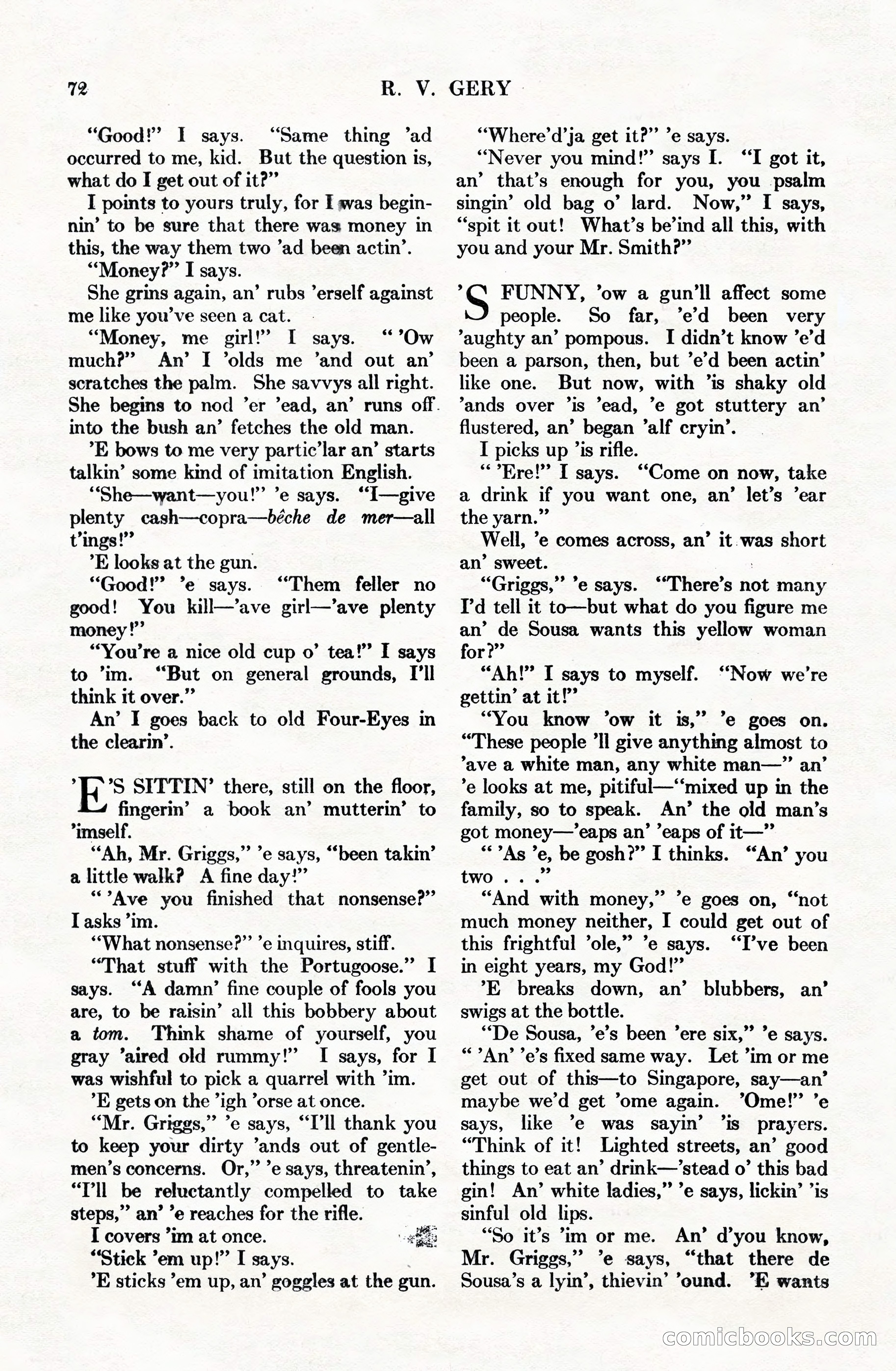 Adventure Magazine Cover, June 15, 1928 — page 74 of 194