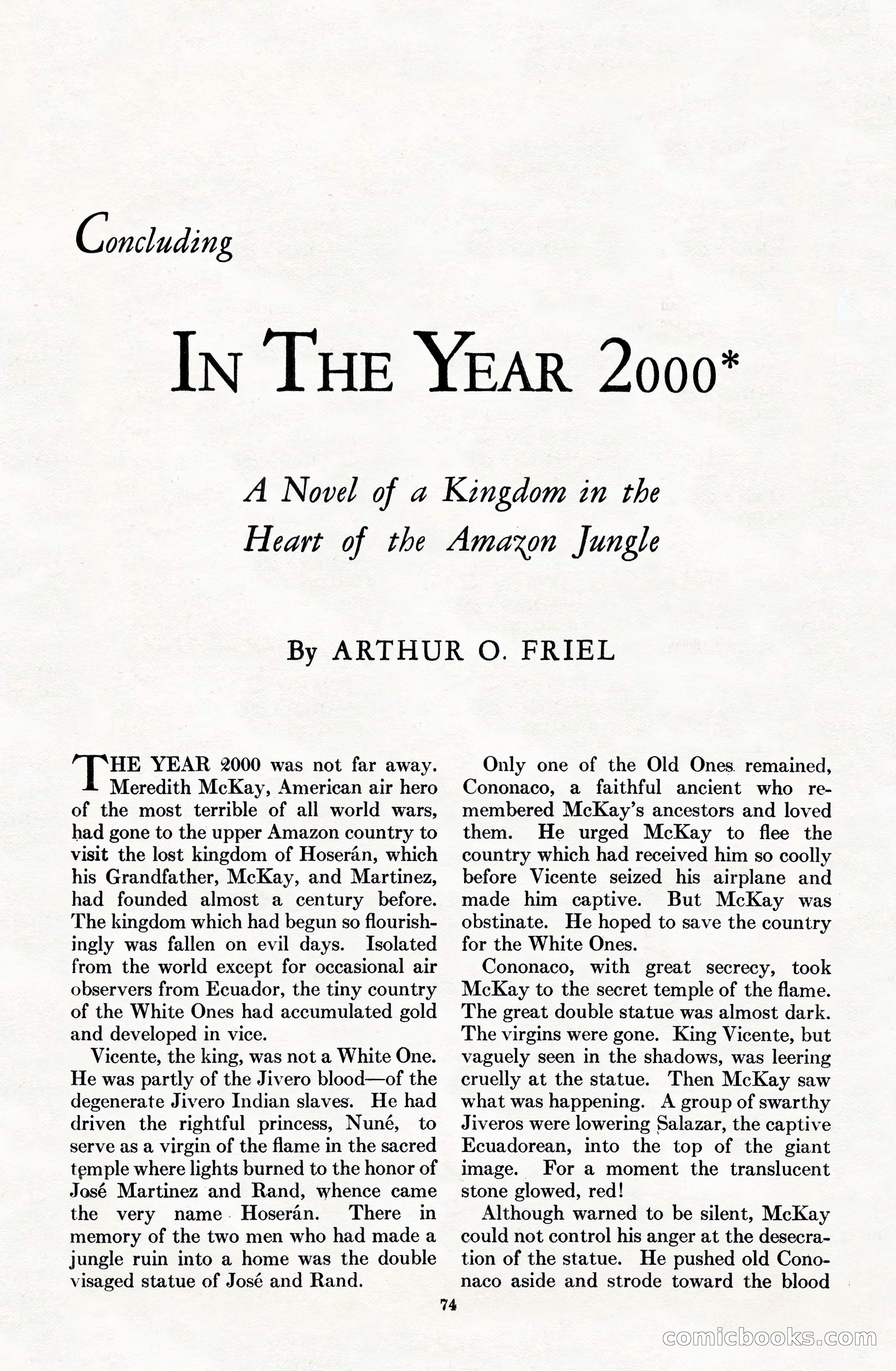 Adventure Magazine Cover, June 15, 1928 — page 76 of 194