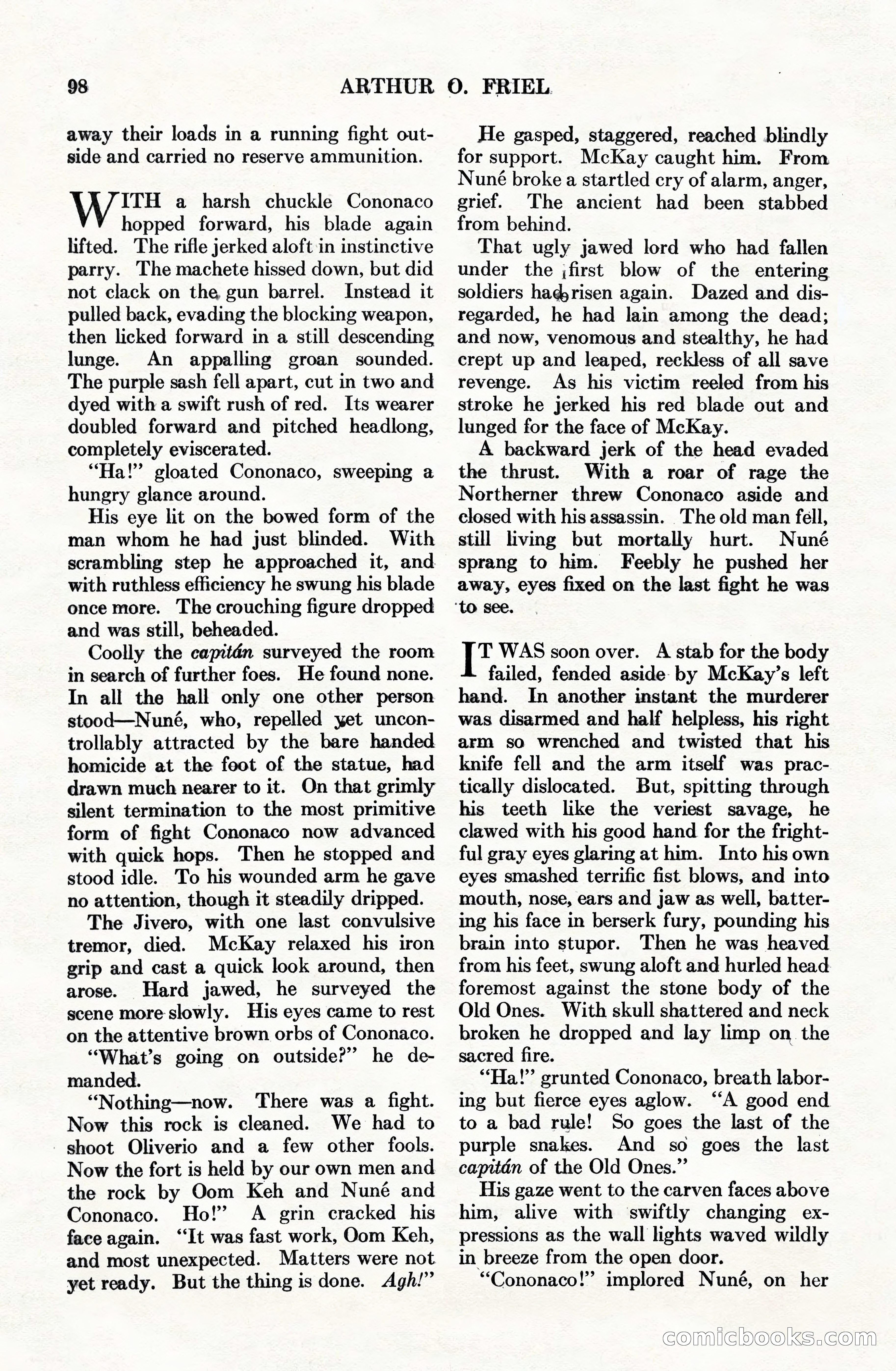 Adventure Magazine Cover, June 15, 1928 — page 100 of 194