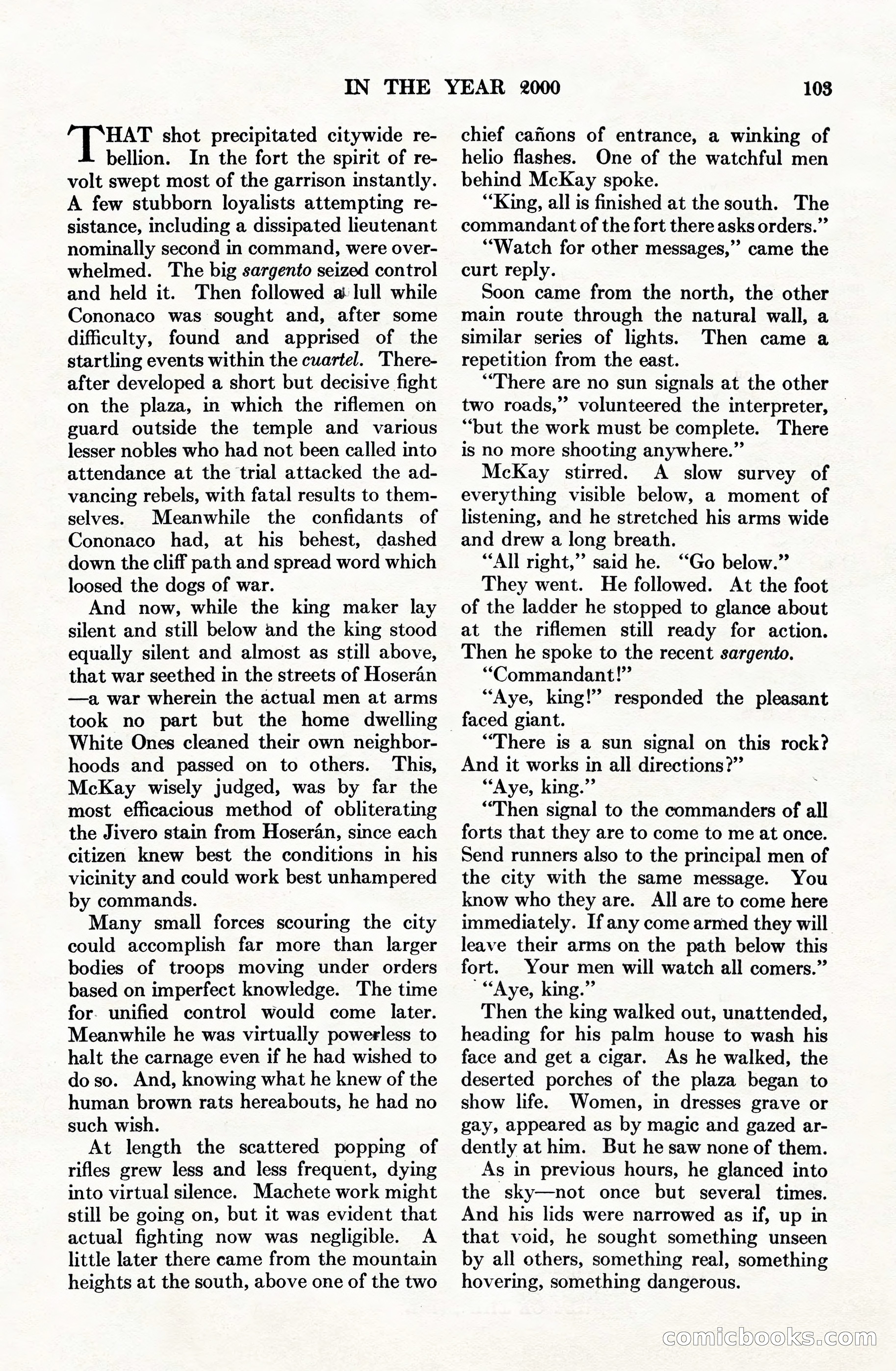 Adventure Magazine Cover, June 15, 1928 — page 105 of 194