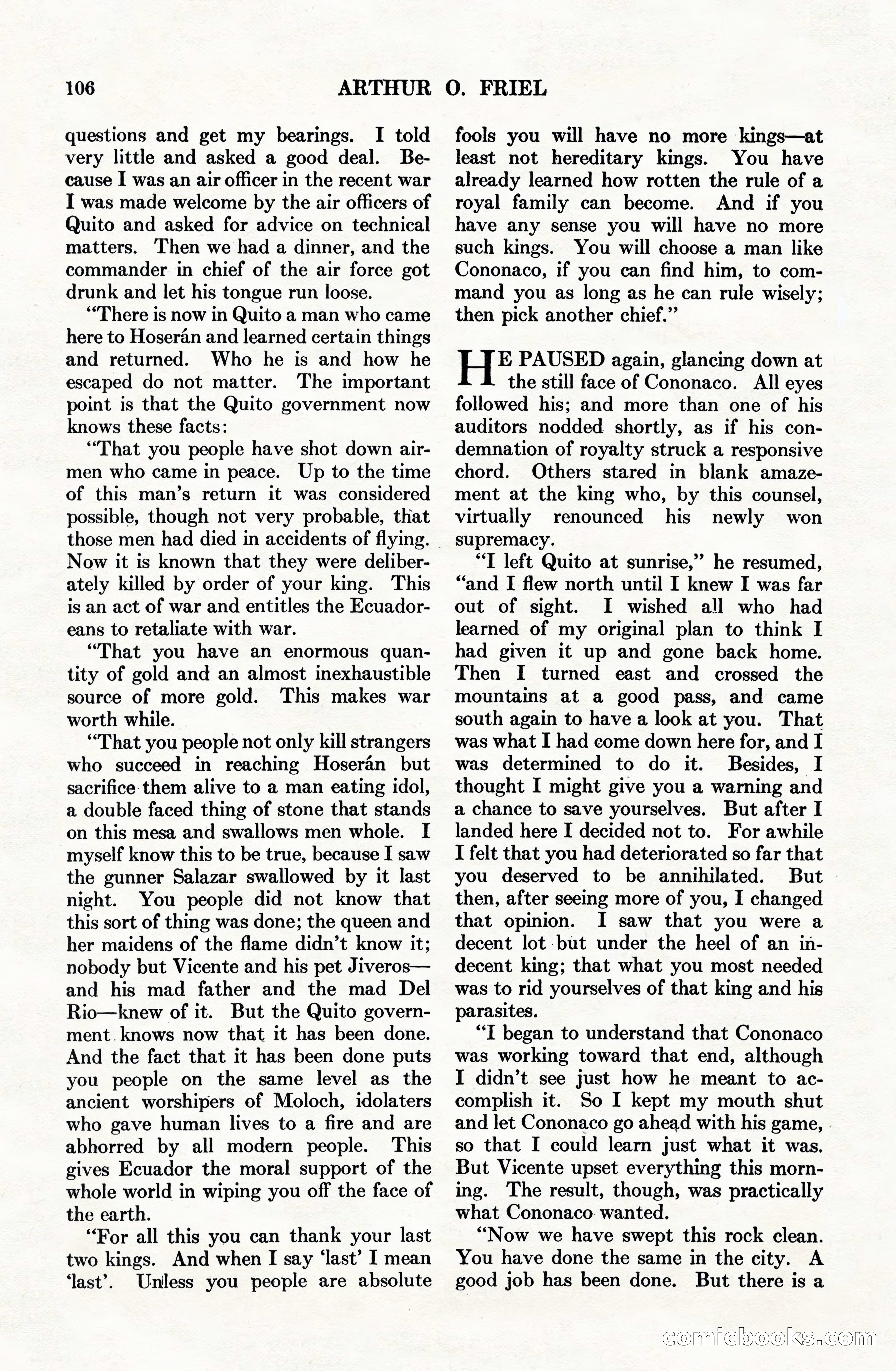 Adventure Magazine Cover, June 15, 1928 — page 108 of 194