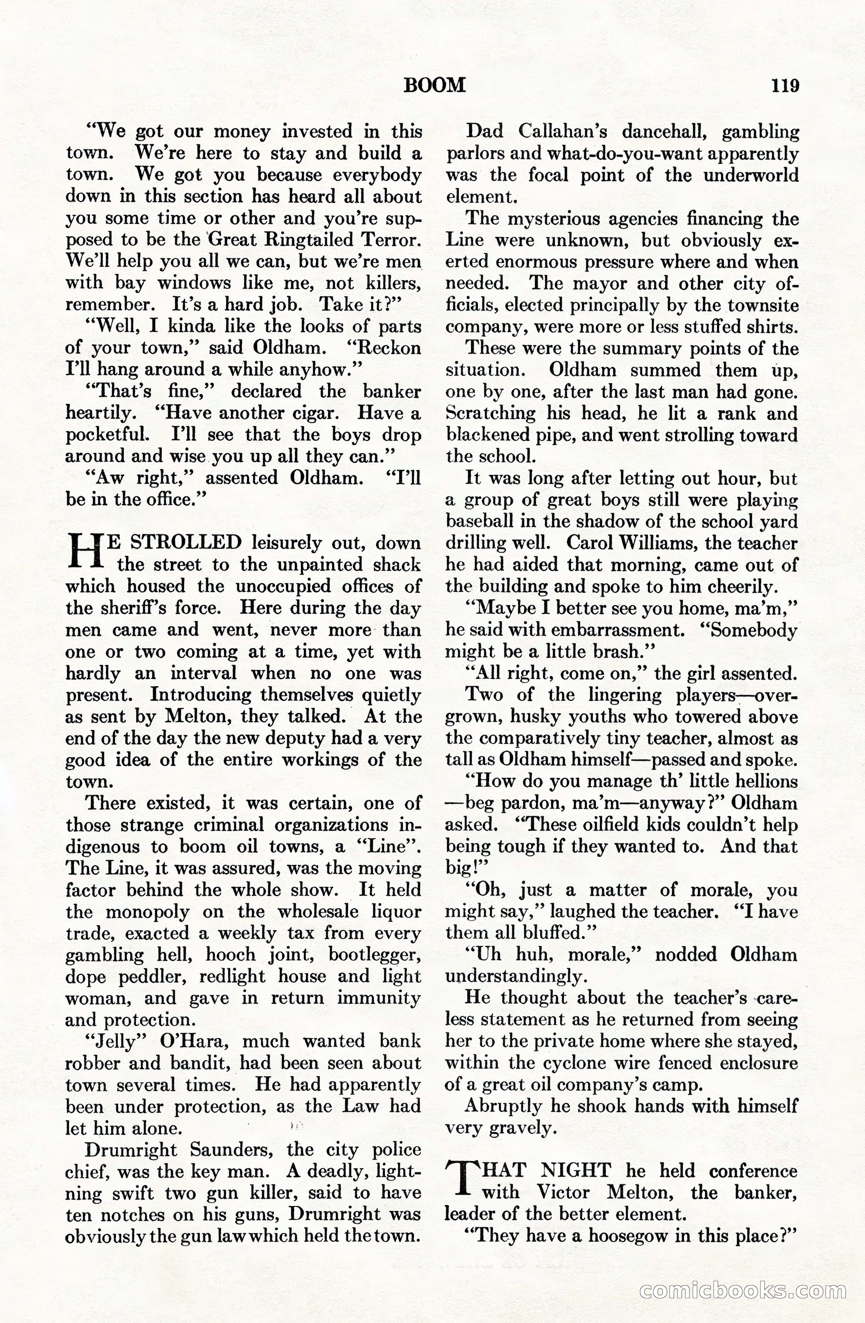 Adventure Magazine Cover, June 15, 1928 — page 121 of 194