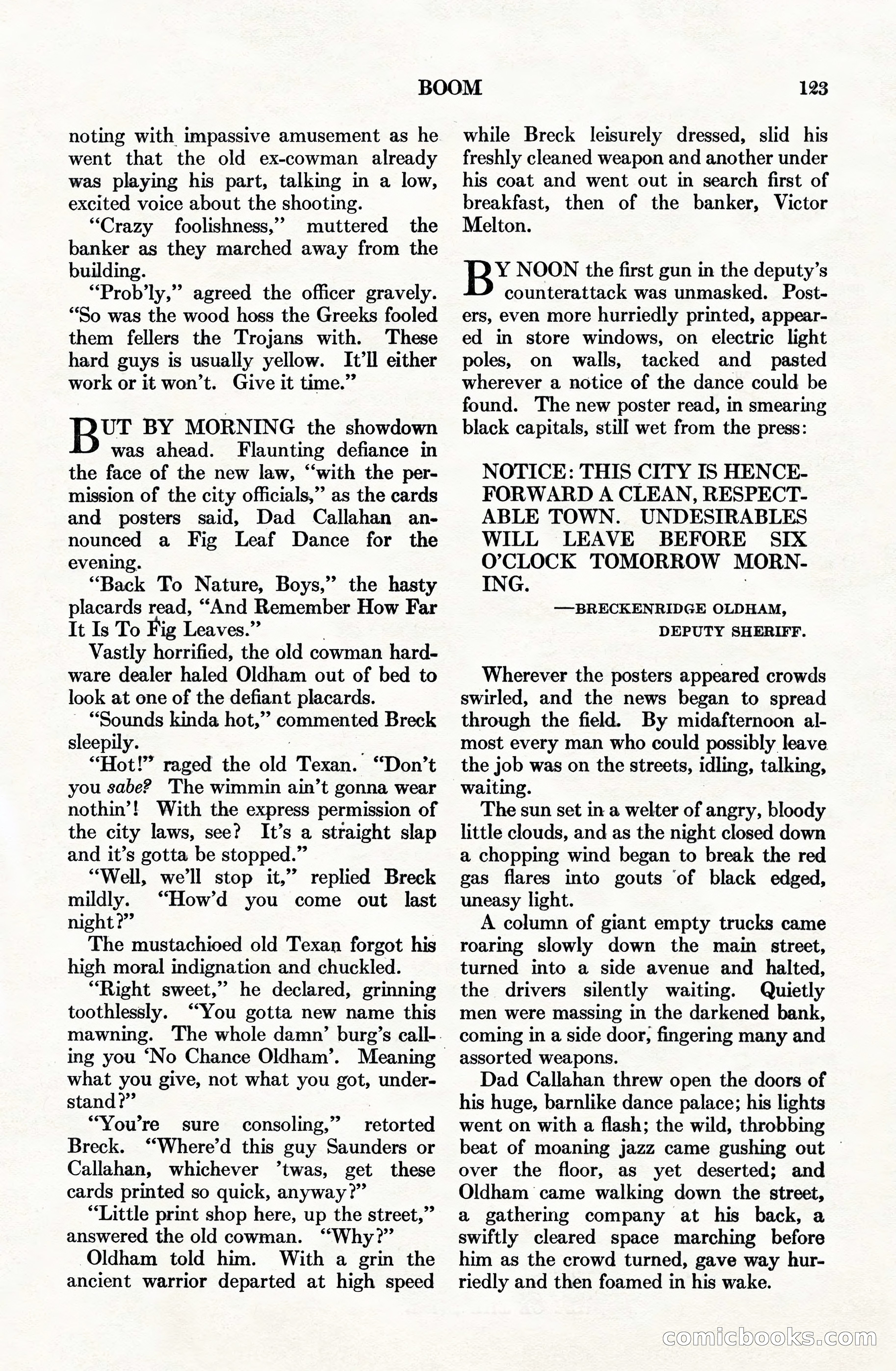 Adventure Magazine Cover, June 15, 1928 — page 125 of 194