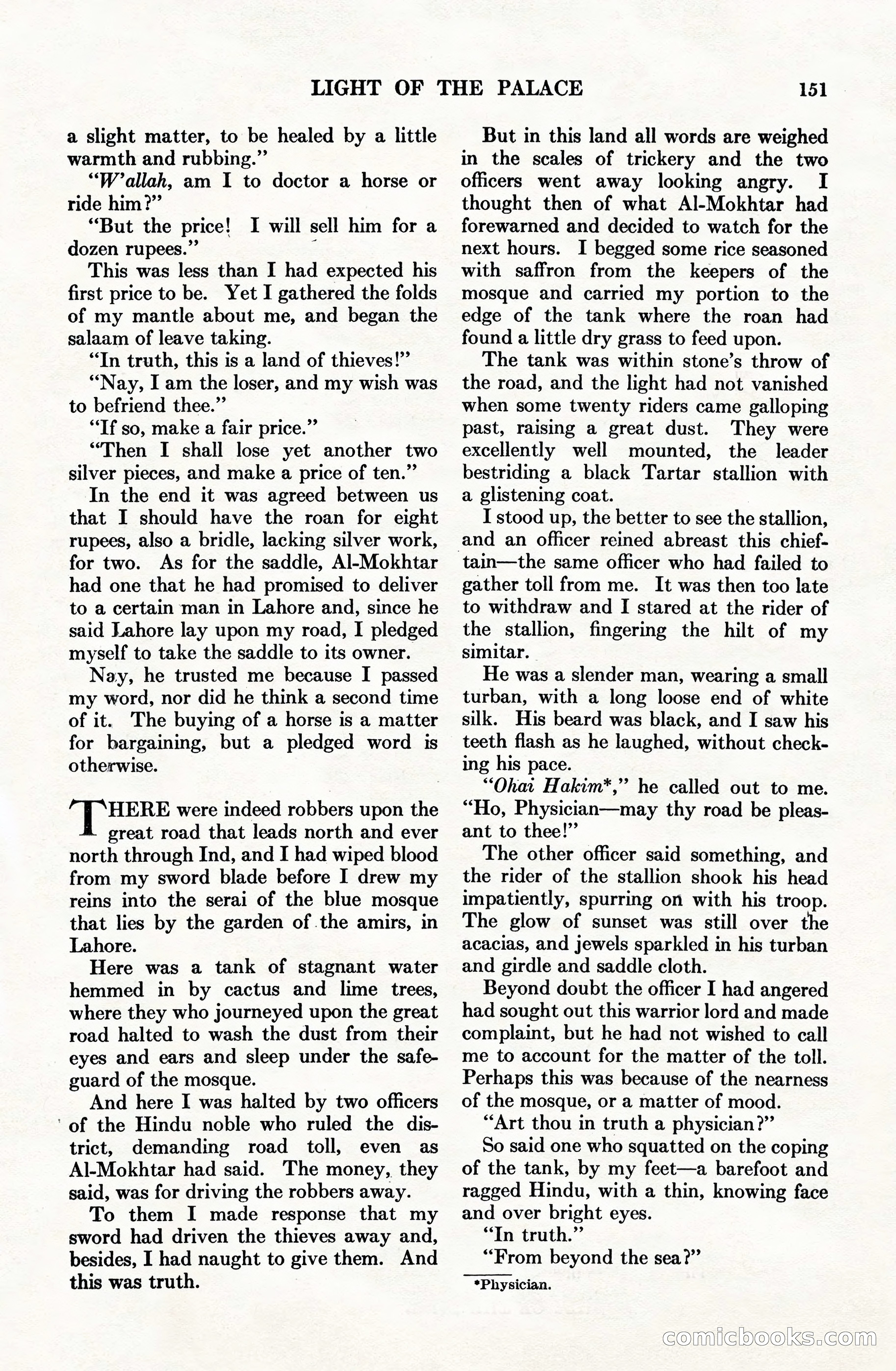 Adventure Magazine Cover, June 15, 1928 — page 153 of 194