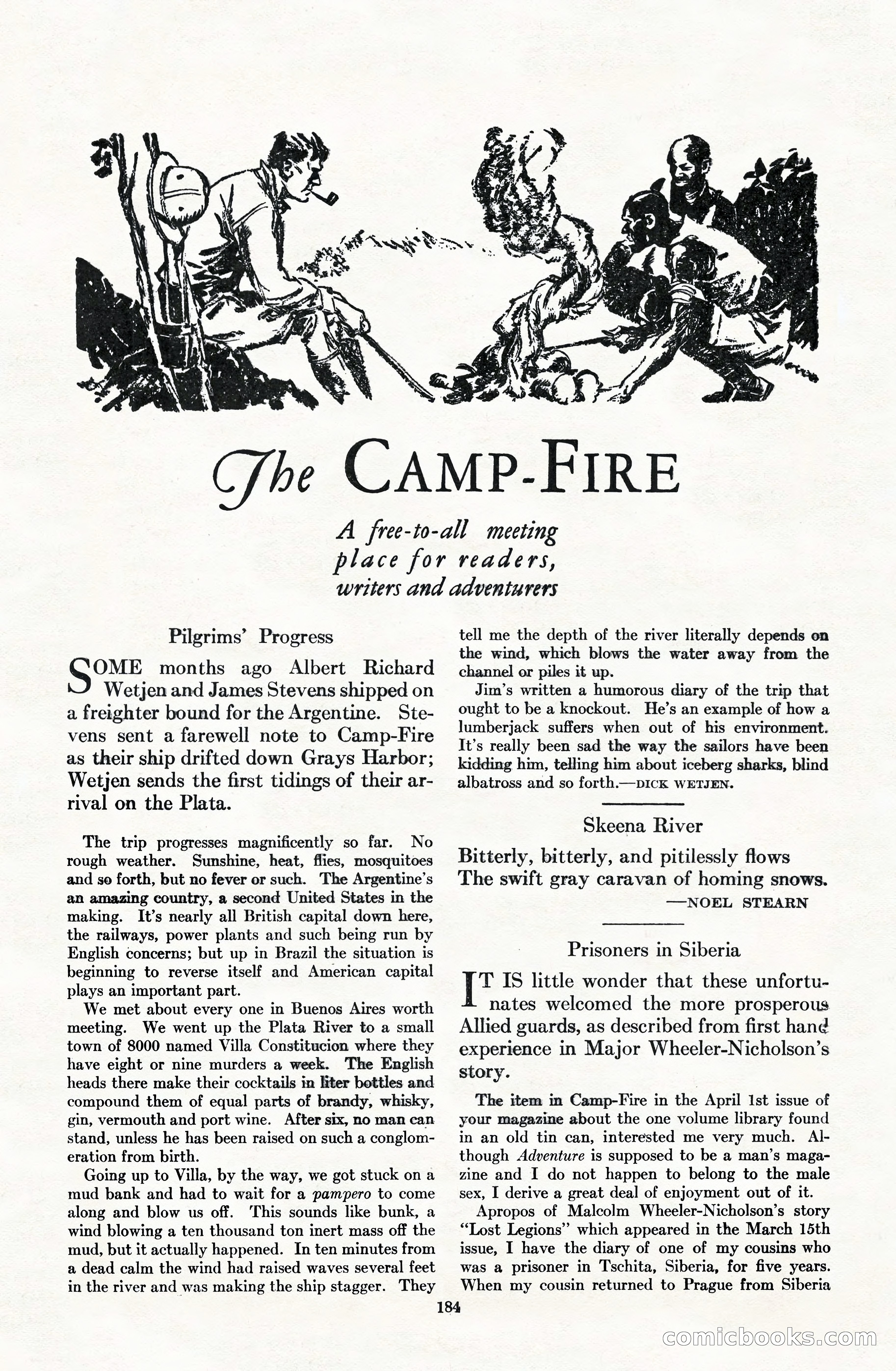 Adventure Magazine Cover, June 15, 1928 — page 186 of 194