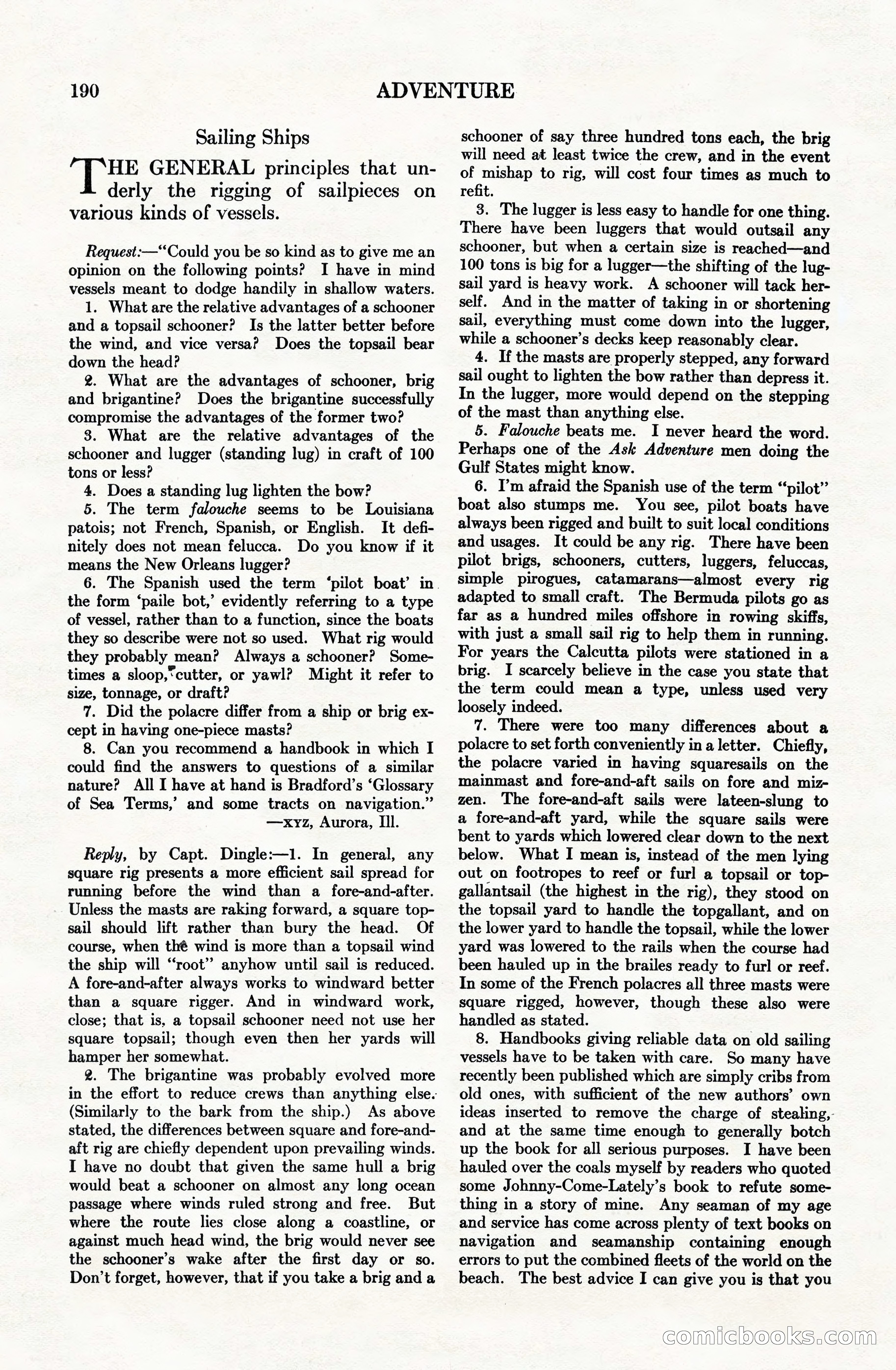 Adventure Magazine Cover, June 15, 1928 — page 192 of 194