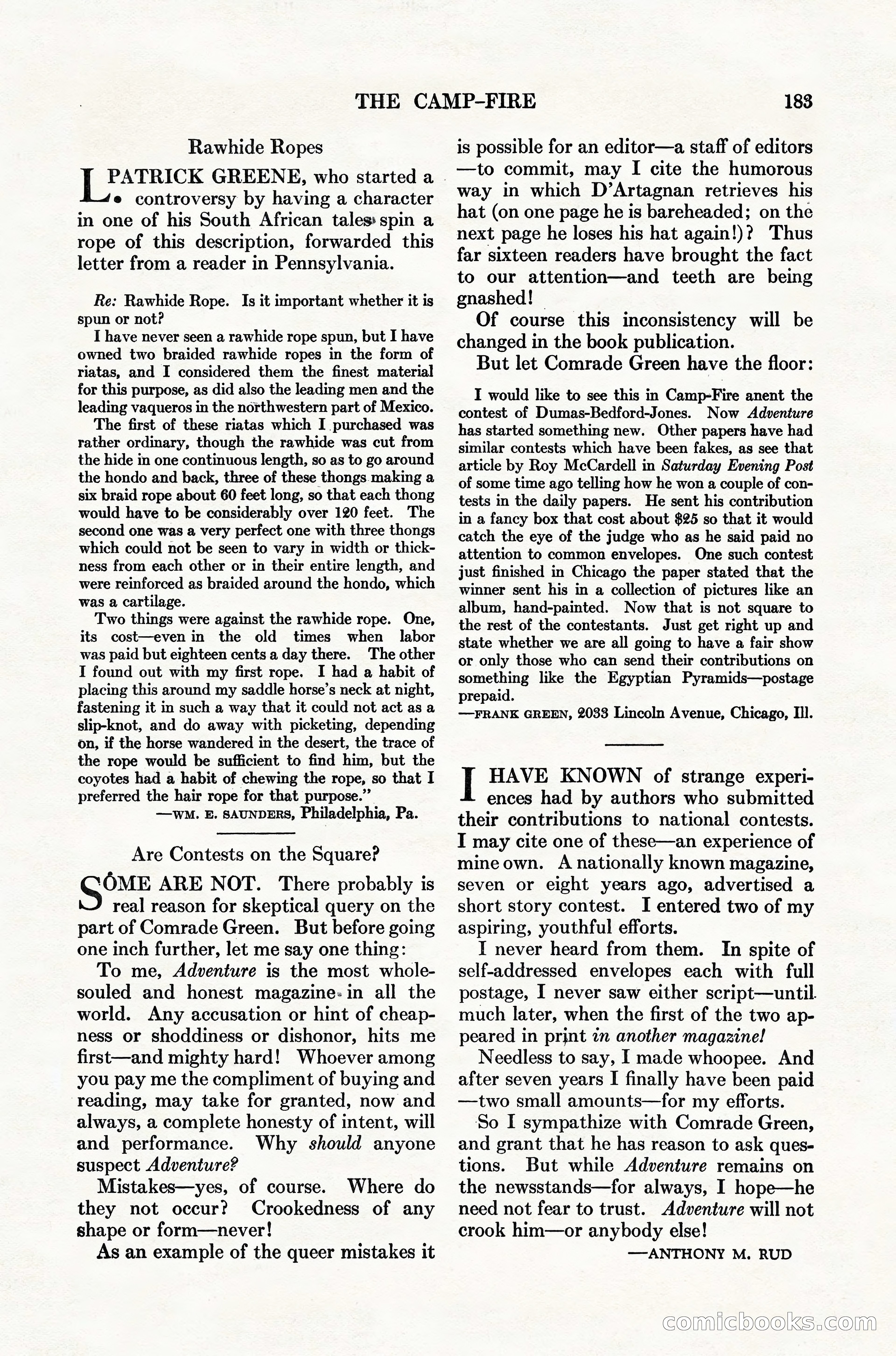 Adventure Magazine Cover — page 185 of 196