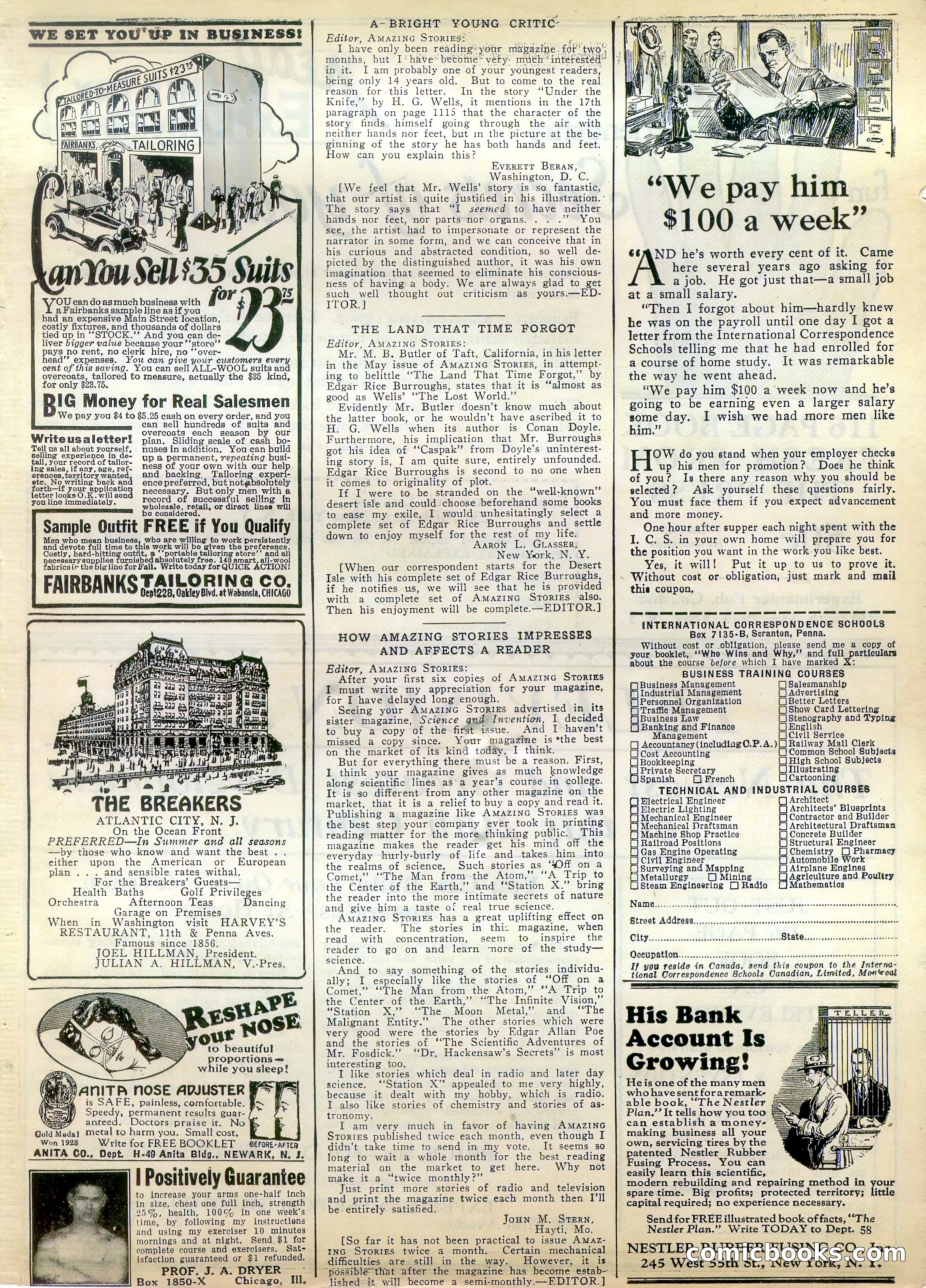 Amazing Stories, Vol. 2, No. 5 — page 104 of 107