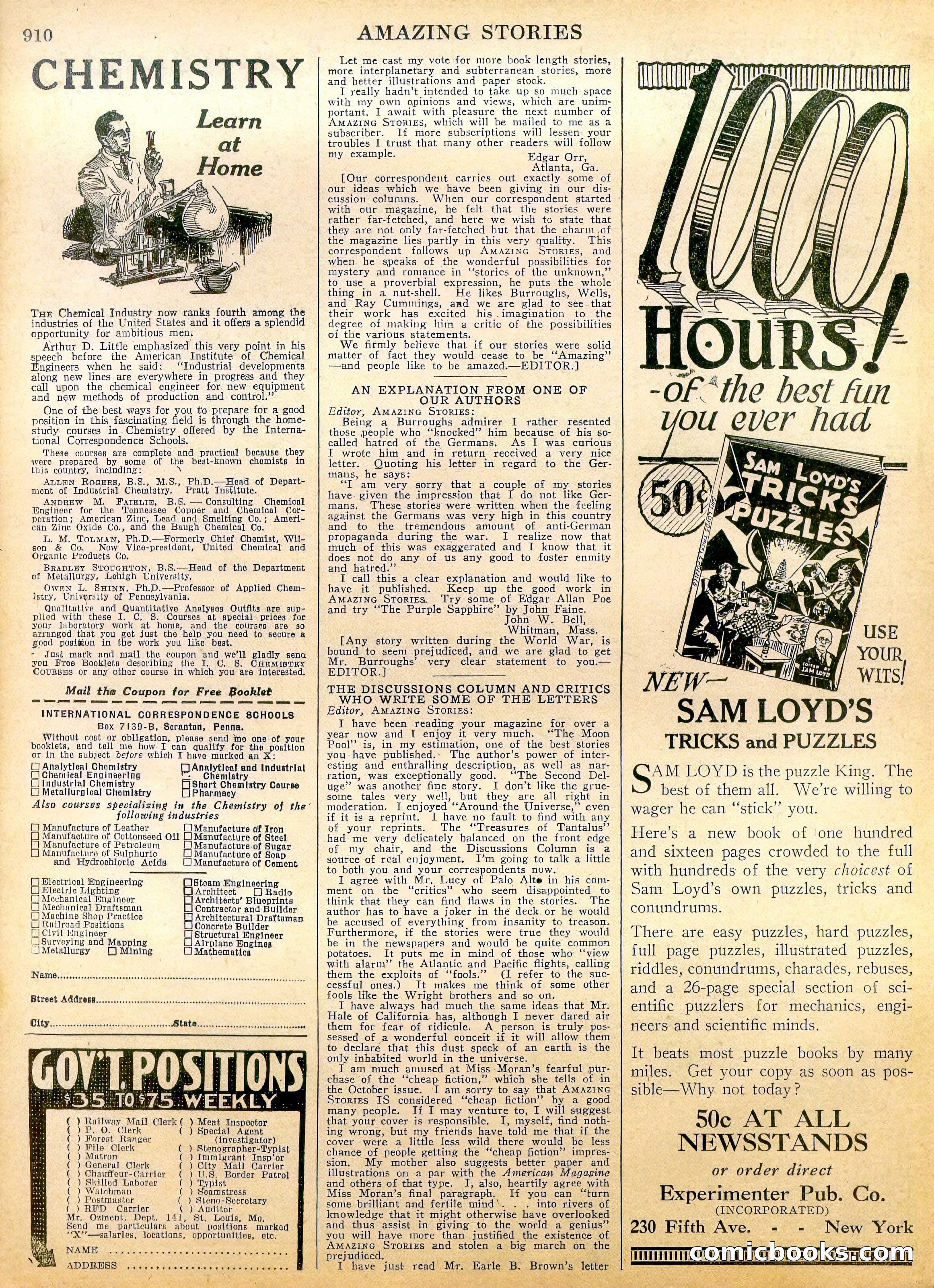 Amazing Stories, Vol. 2 No. 9 — page 92 of 104