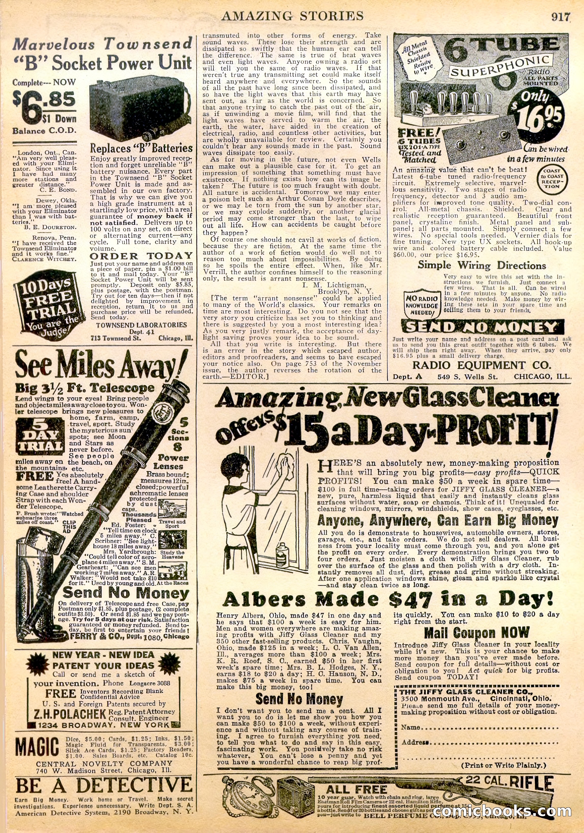 Amazing Stories, Vol. 2 No. 9 — page 99 of 104