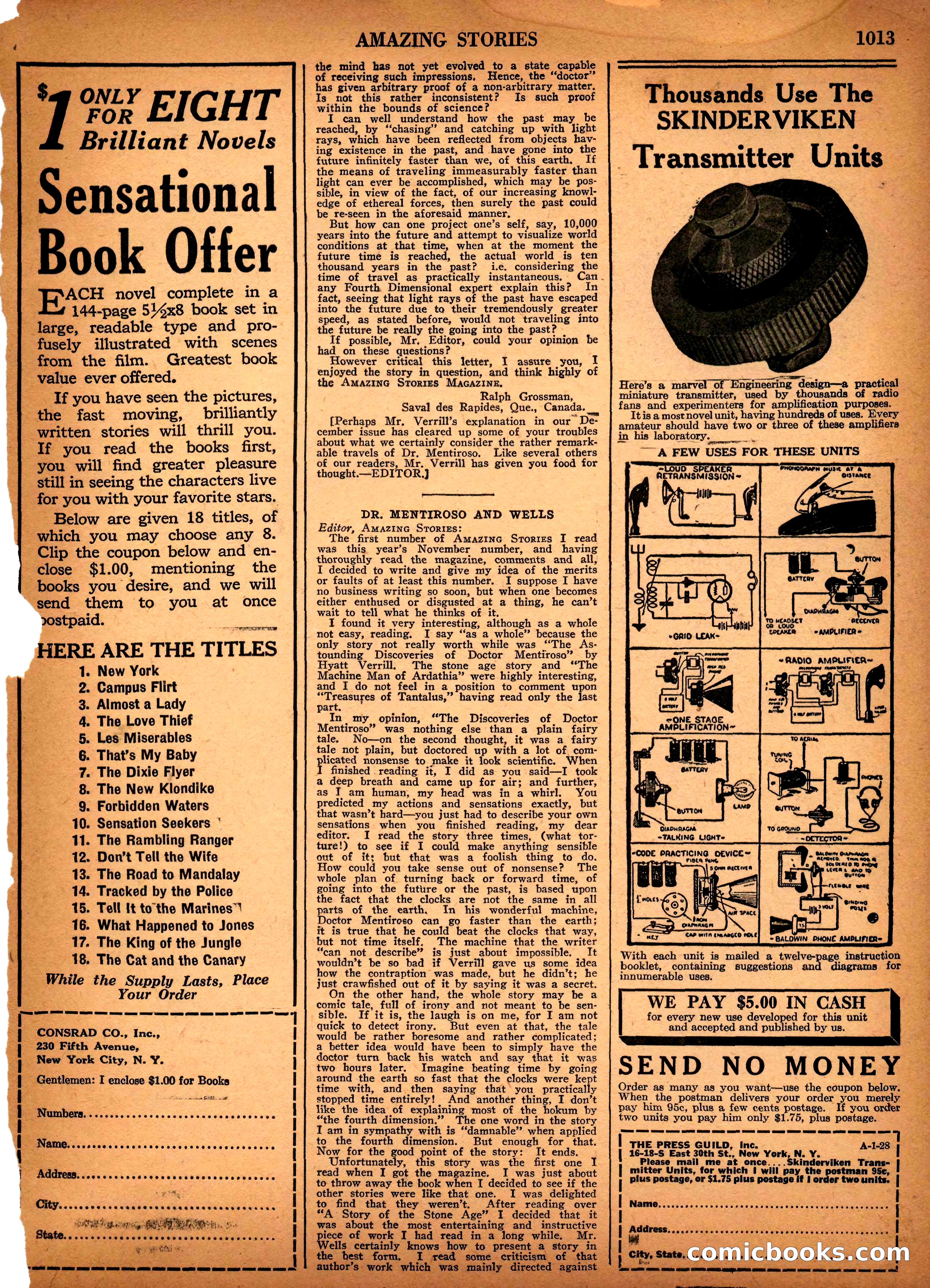 Amazing Stories, Vol. 2 No. 10 — page 95 of 102