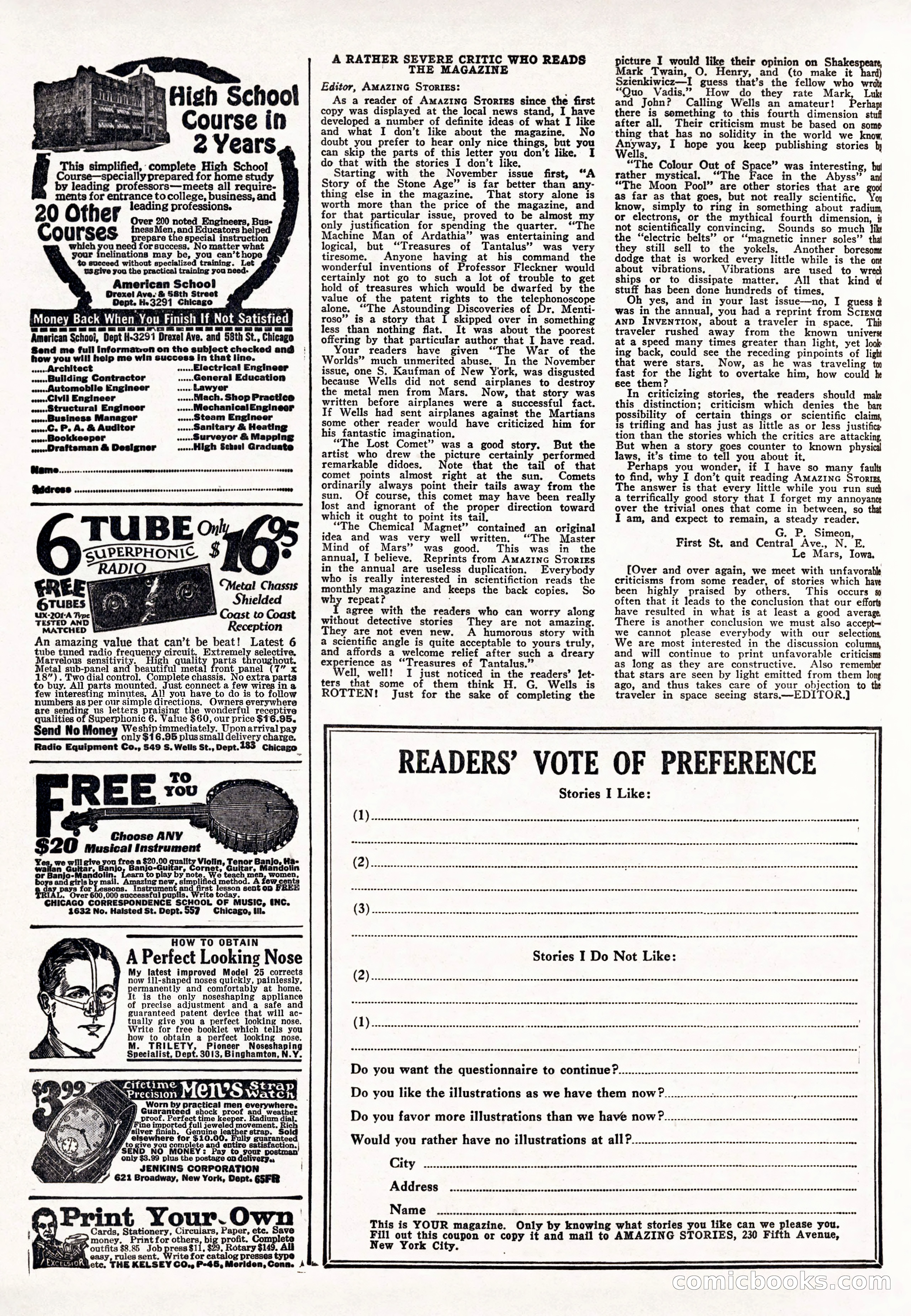 Amazing Stories, Vol. 2 No. 12 — page 86 of 104