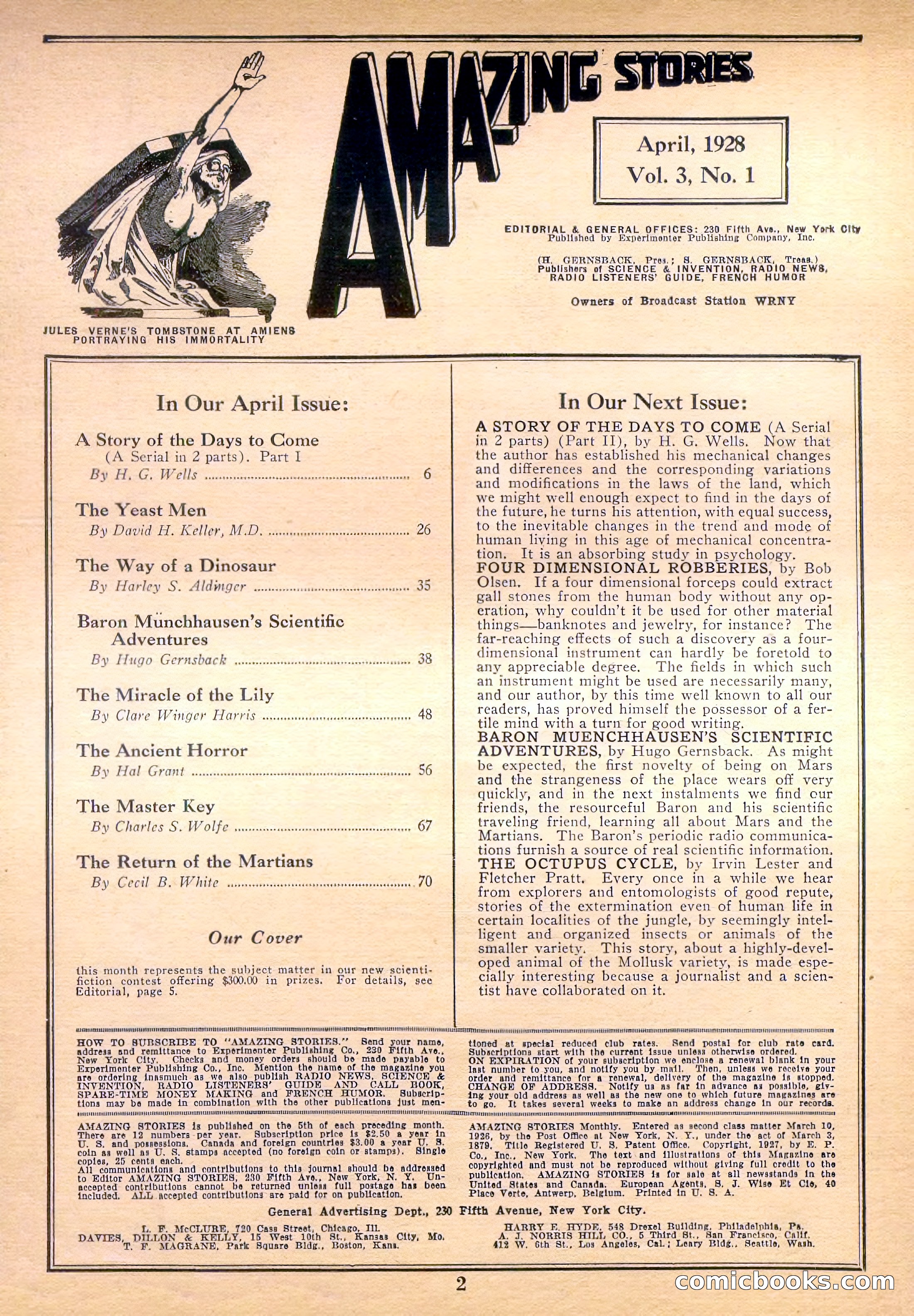 Amazing Stories, Vol. 3, No. 1 — page 3 of 99