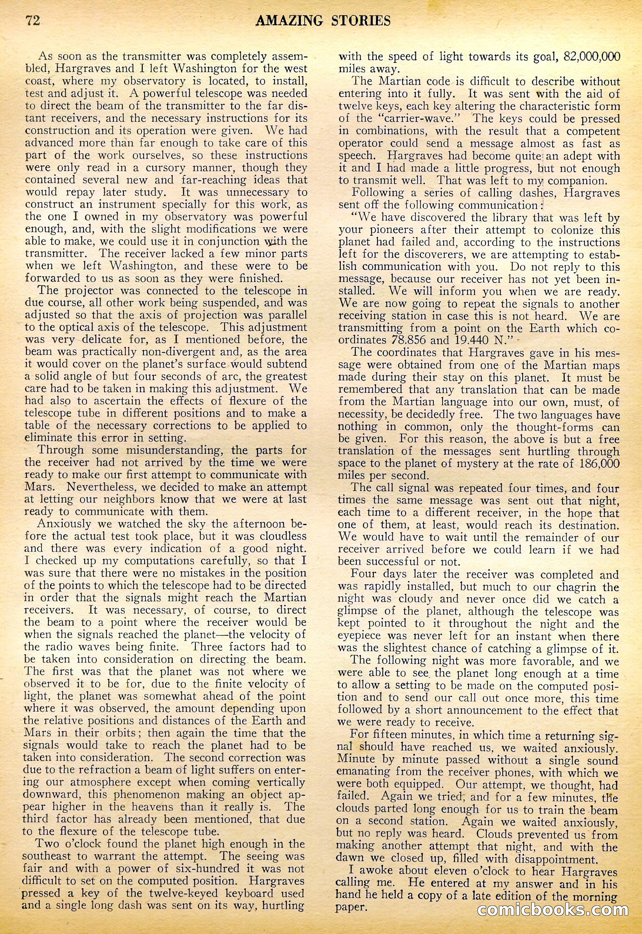 Amazing Stories, Vol. 3, No. 1 — page 73 of 99