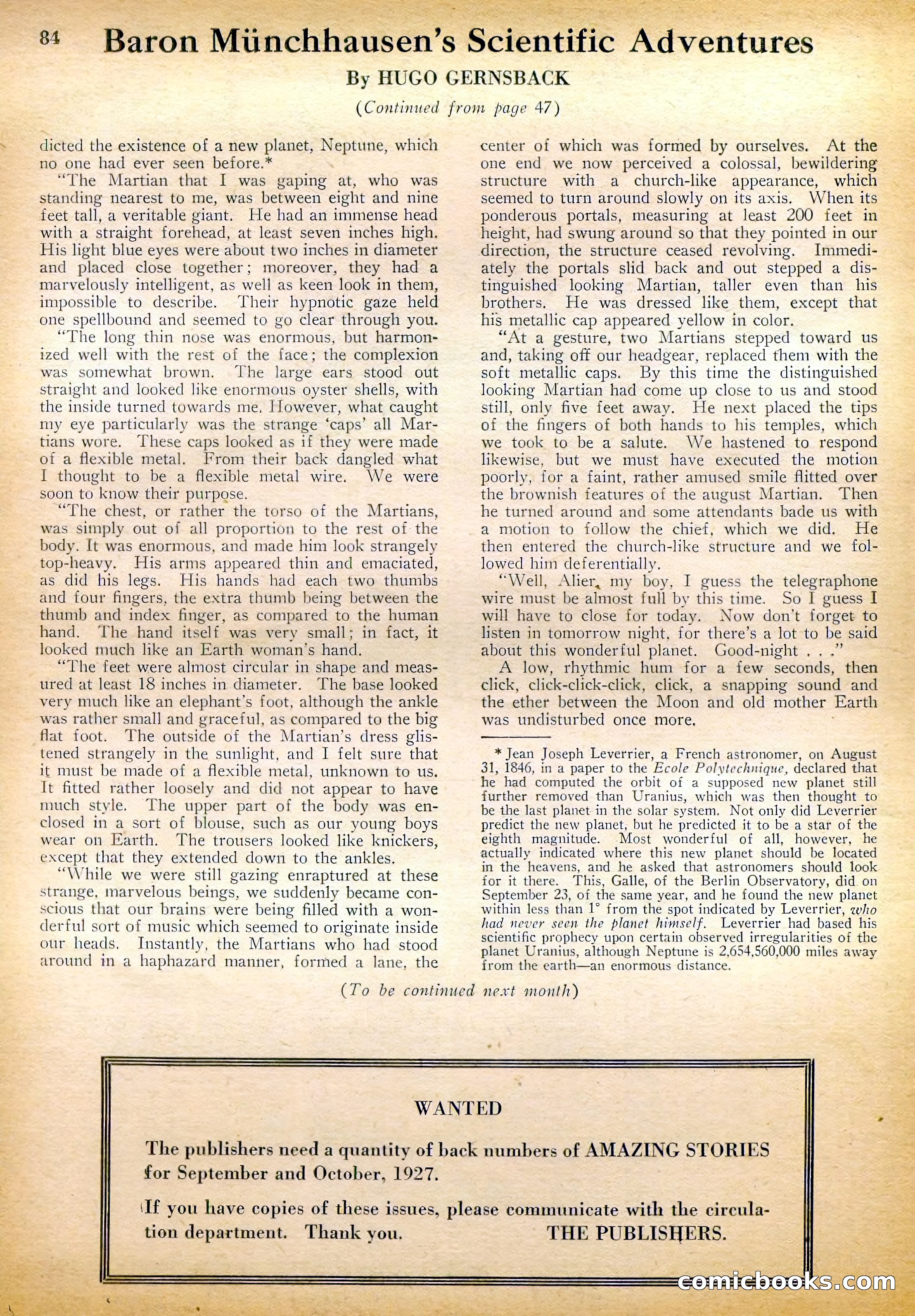 Amazing Stories, Vol. 3, No. 1 — page 85 of 99