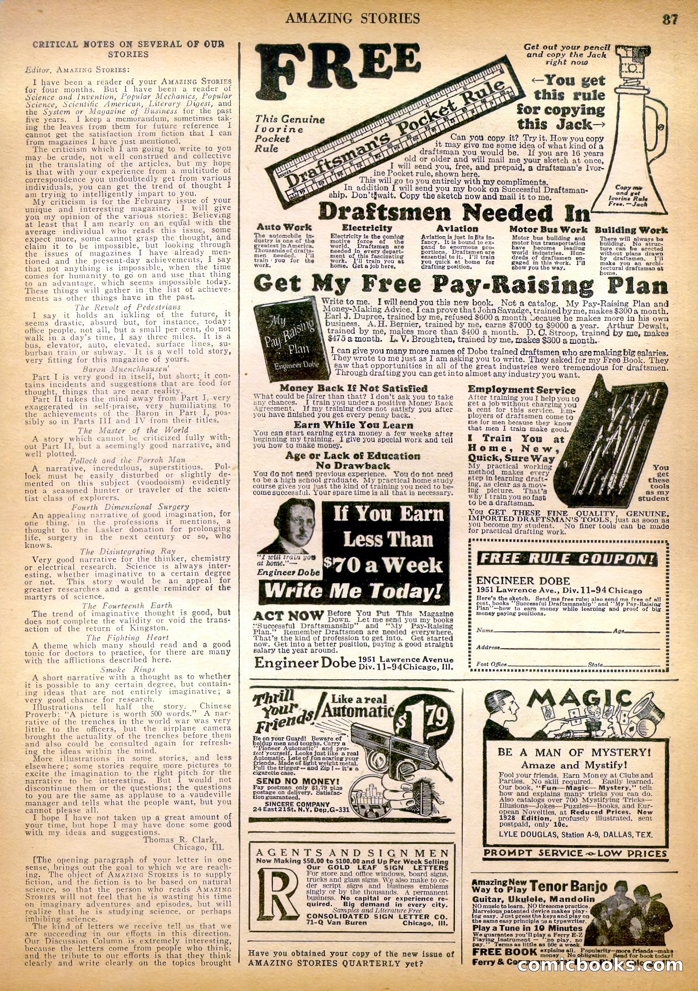 Amazing Stories, Vol. 3, No. 1 — page 88 of 99
