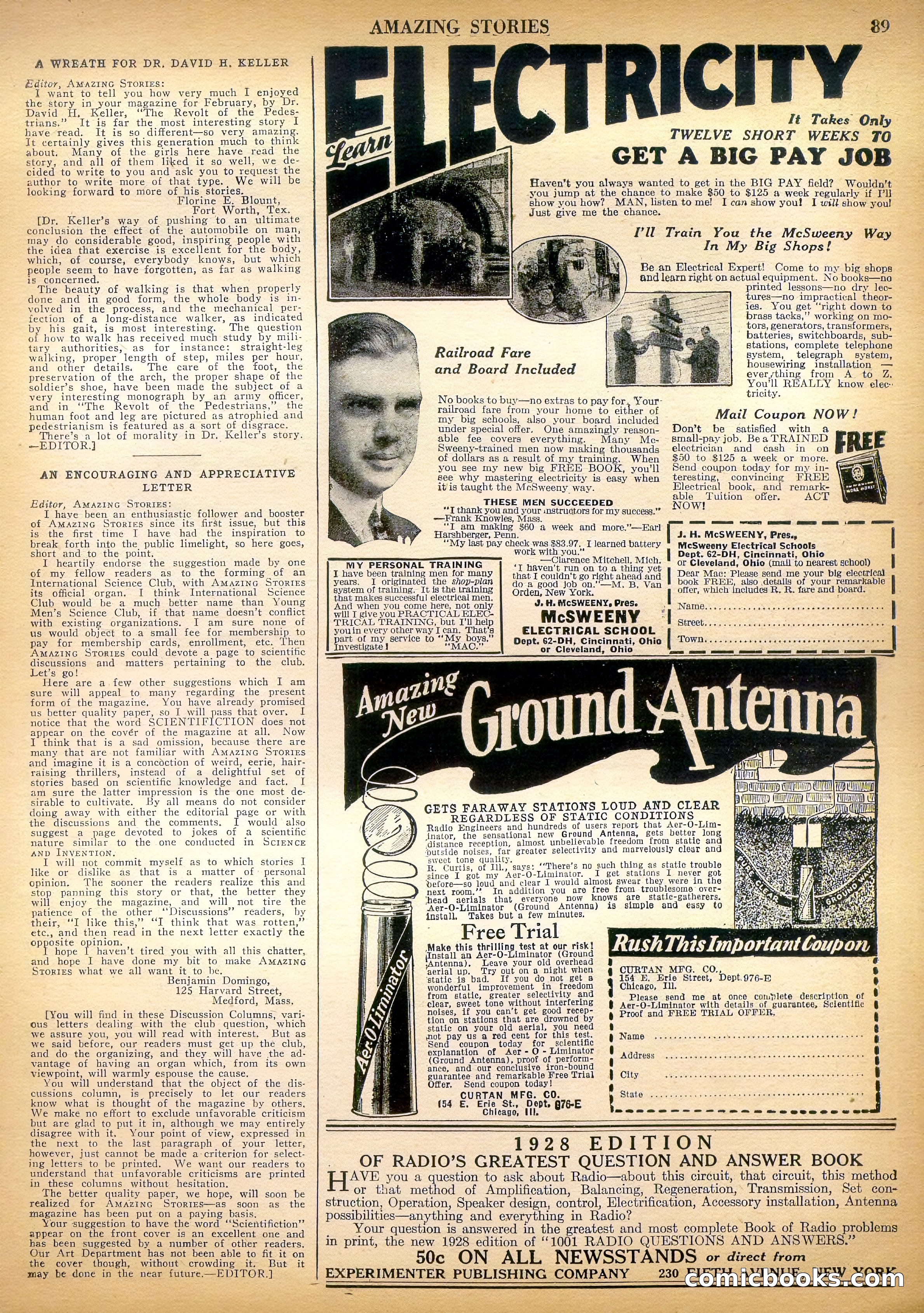 Amazing Stories, Vol. 3, No. 1 — page 90 of 99