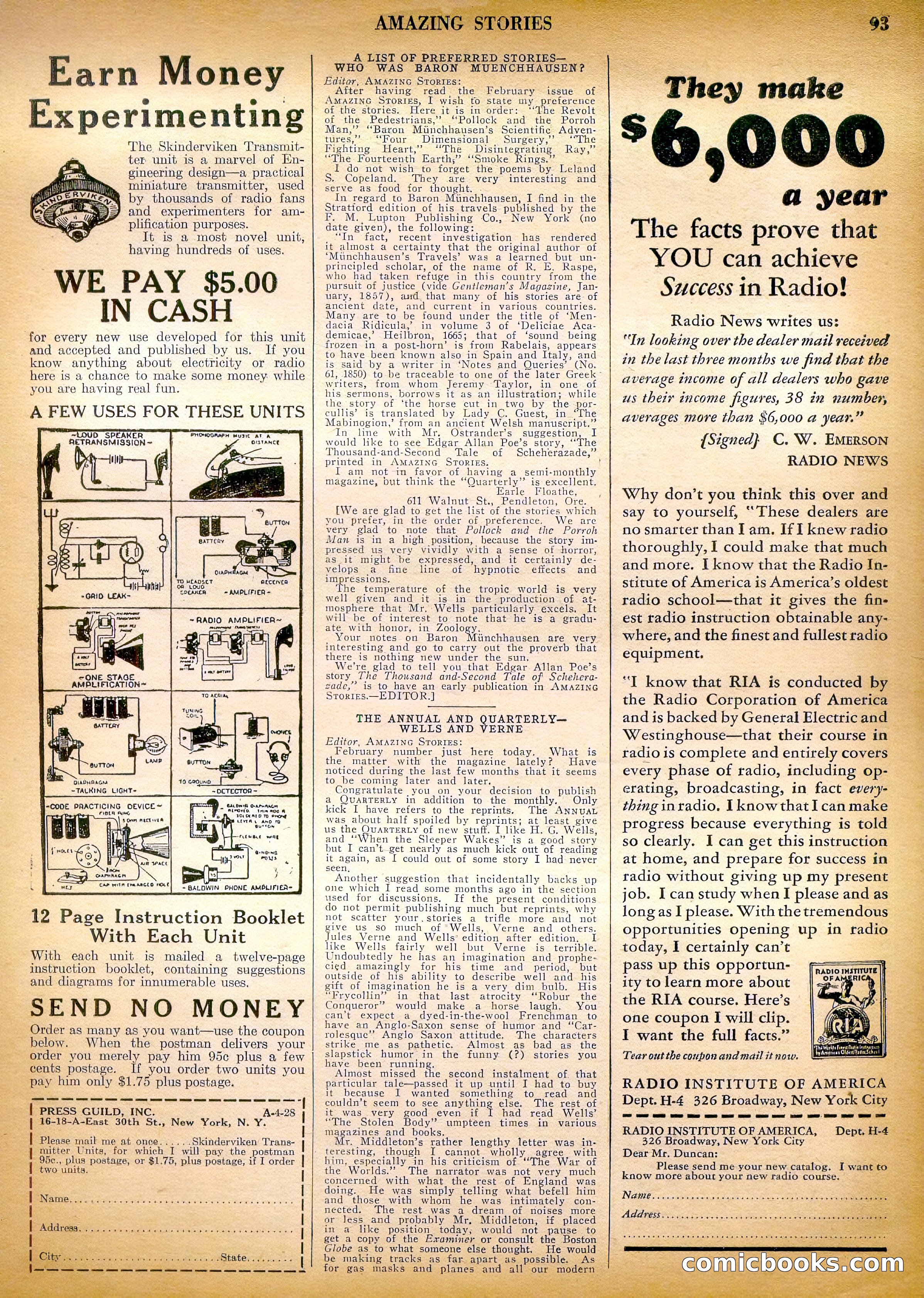 Amazing Stories, Vol. 3, No. 1 — page 94 of 99
