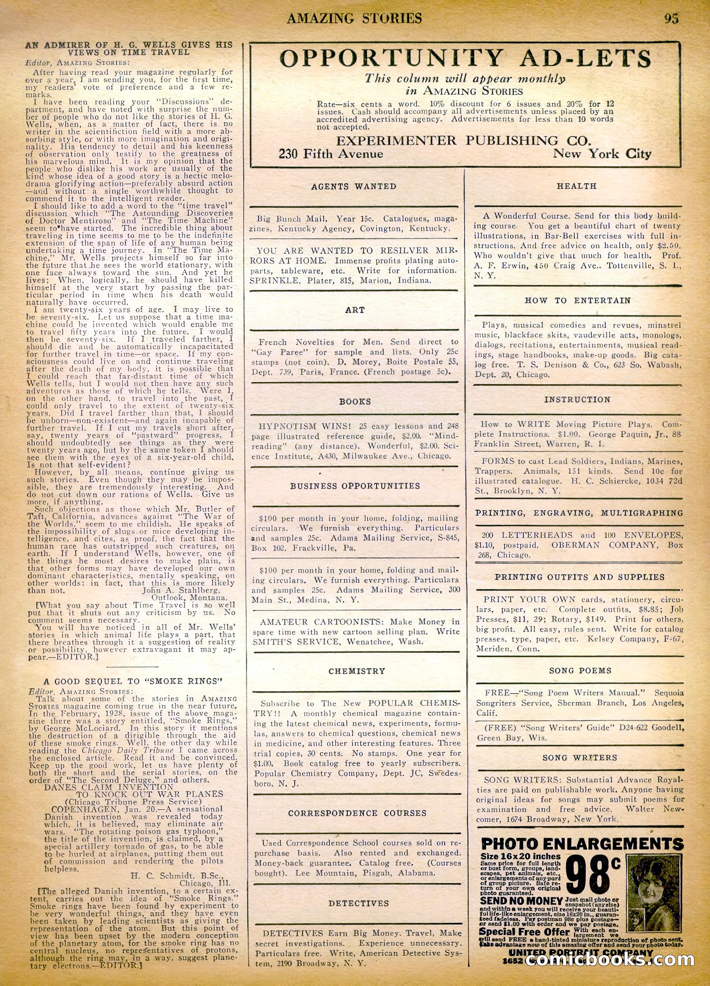 Amazing Stories, Vol. 3, No. 1 — page 96 of 99