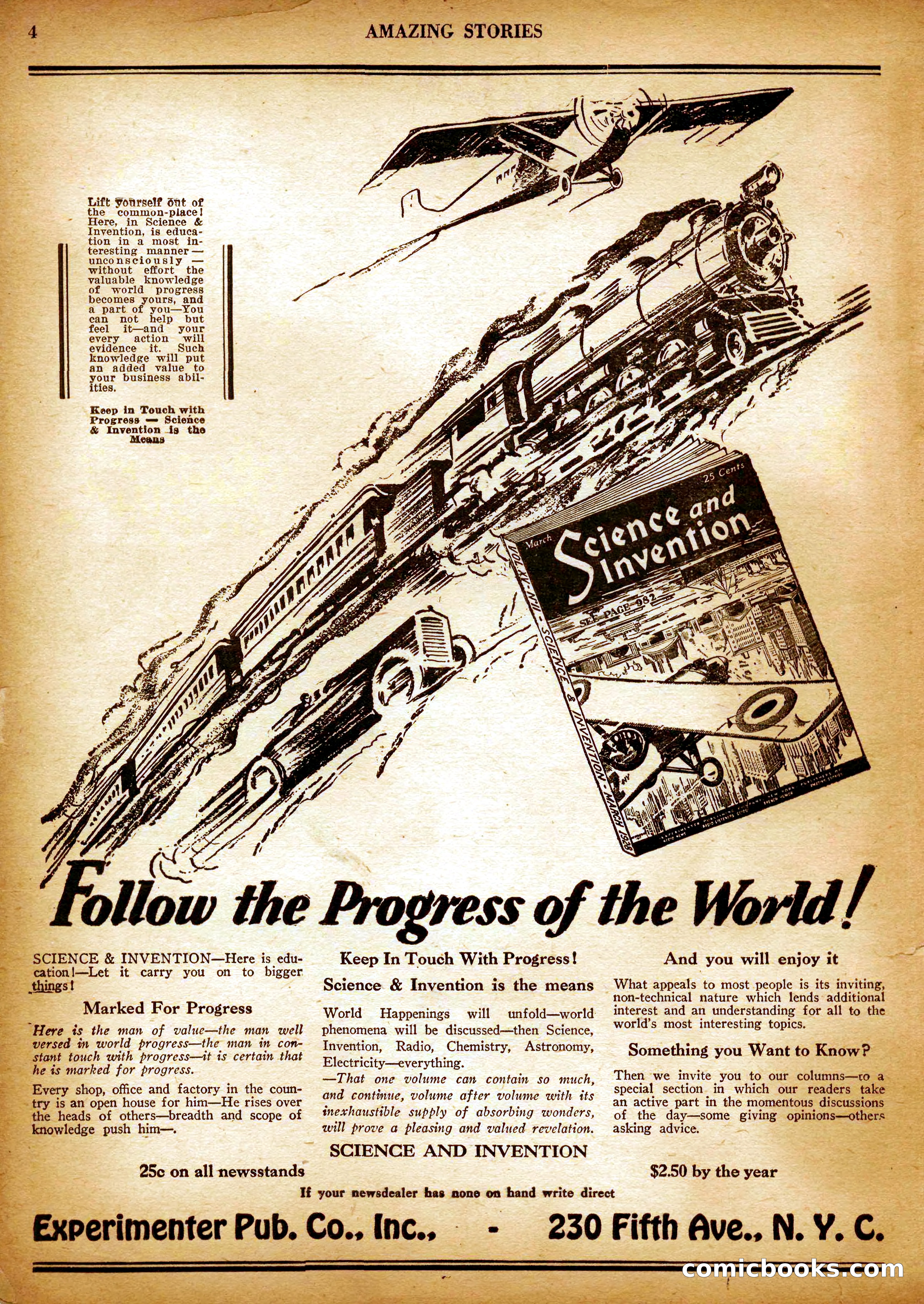 Amazing Stories, Vol. 3 No. 1 — page 7 of 101
