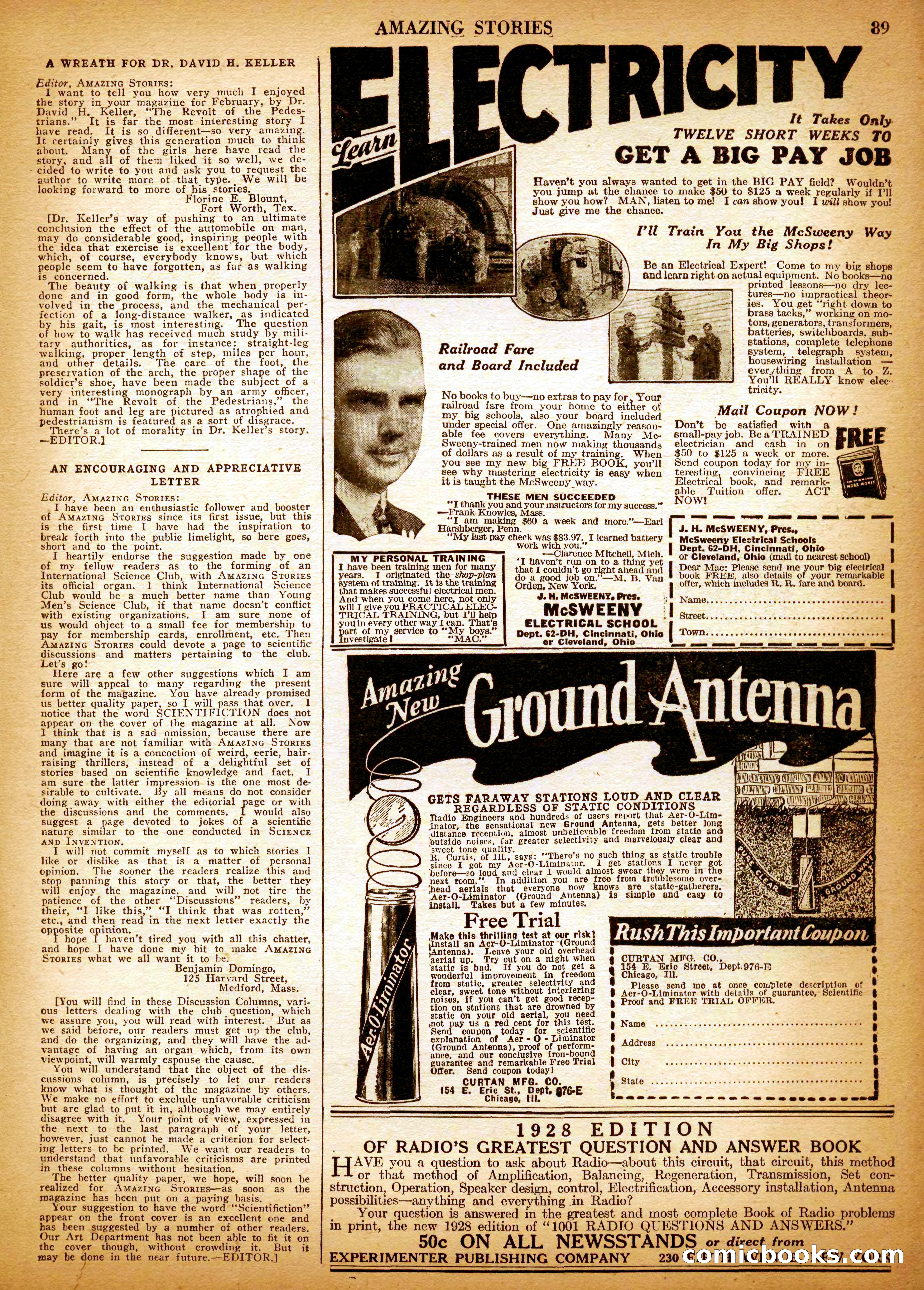 Amazing Stories, Vol. 3 No. 1 — page 92 of 101
