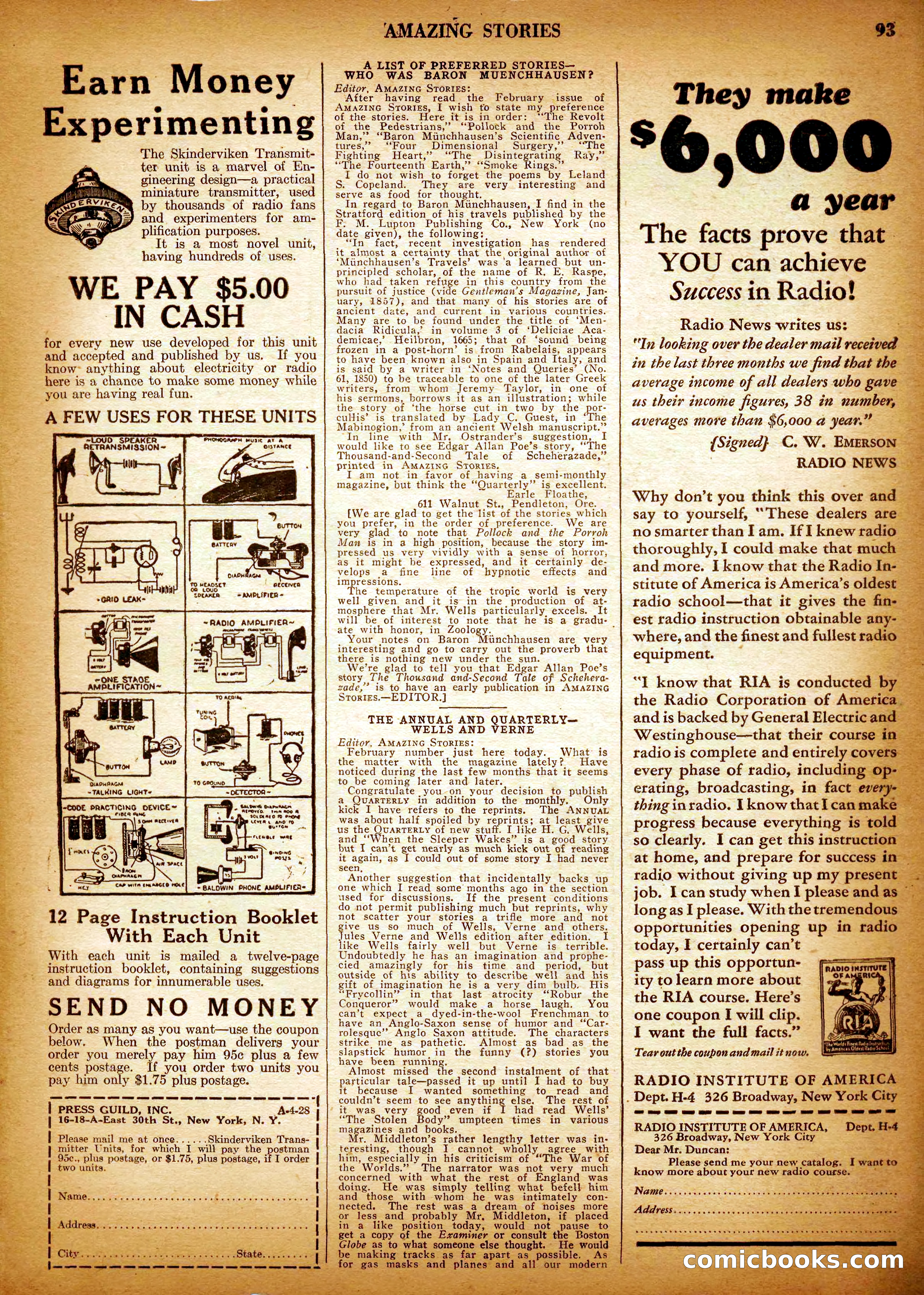 Amazing Stories, Vol. 3 No. 1 — page 96 of 101