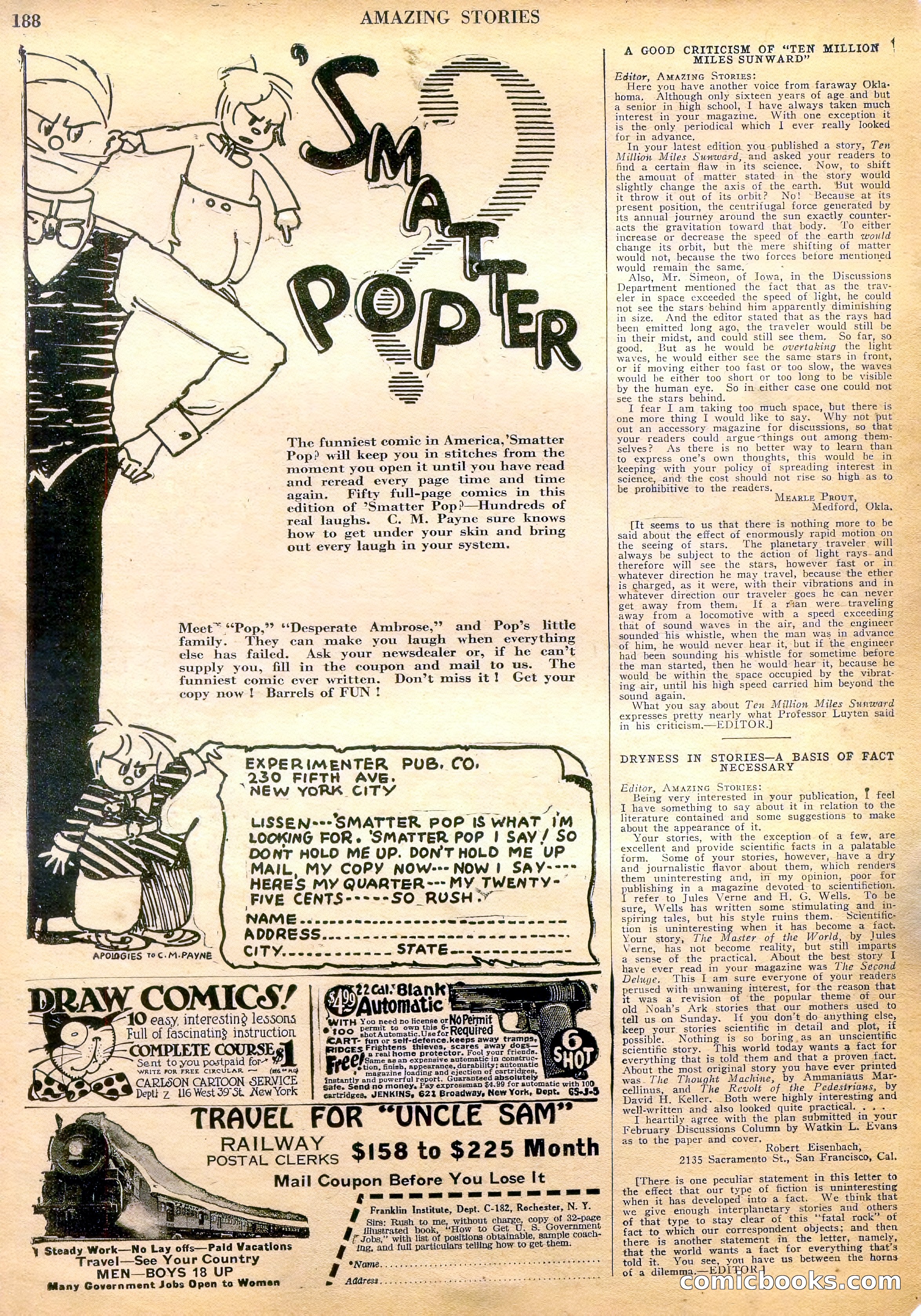 Amazing Stories, Vol. 3 No. 2 — page 93 of 97