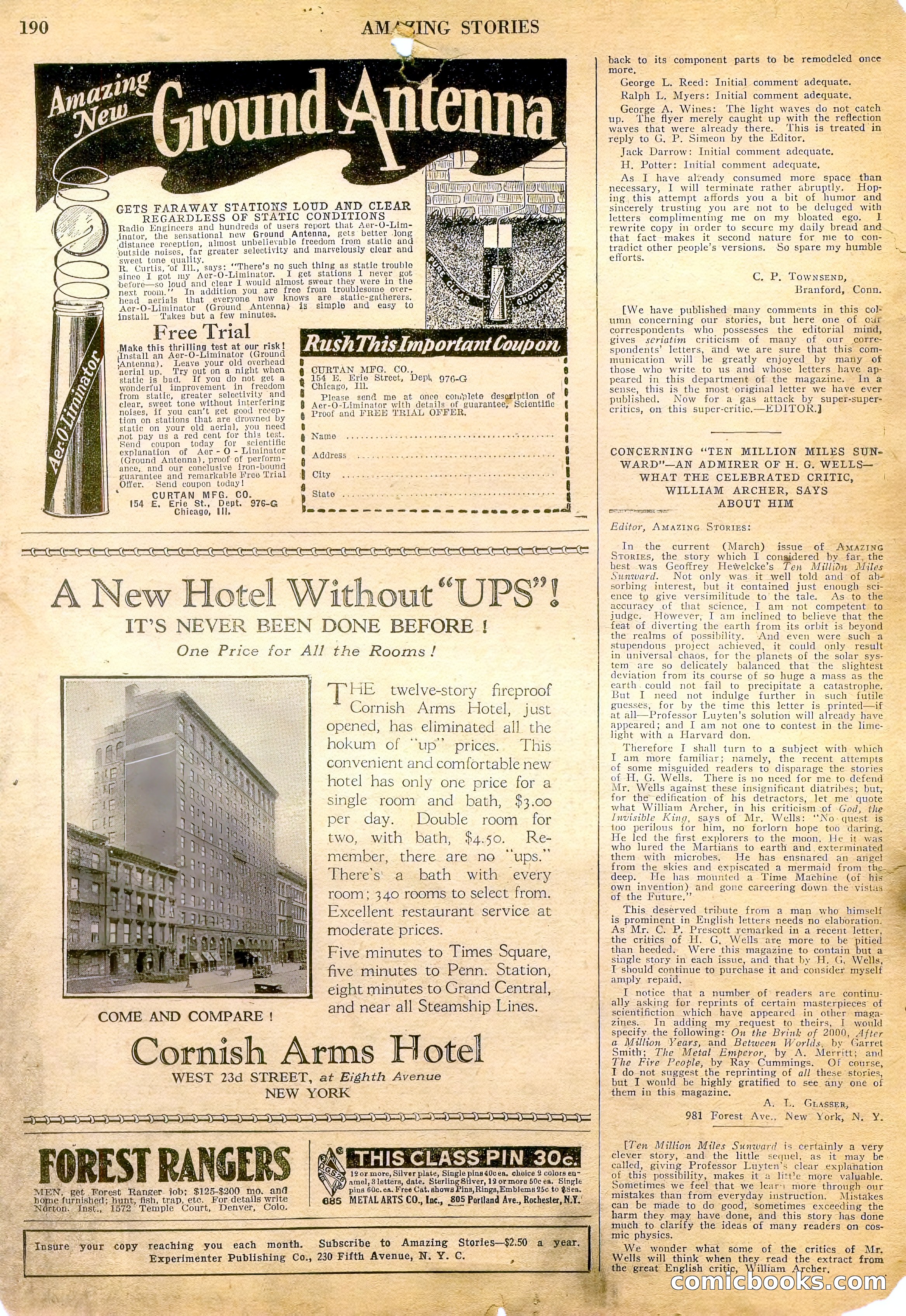Amazing Stories, Vol. 3 No. 2 — page 95 of 97
