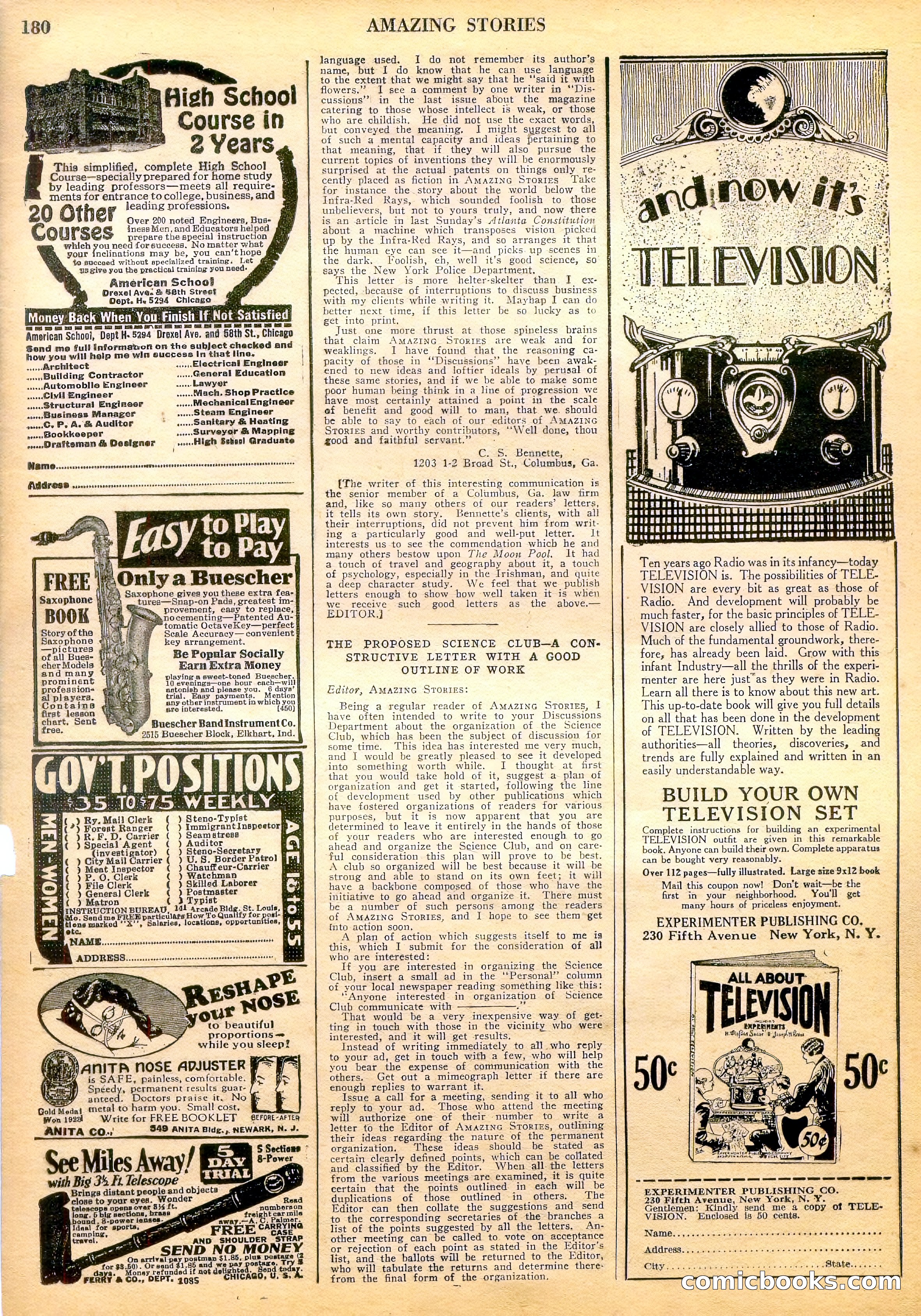 Amazing Stories, Vol. 3 No. 2 — page 85 of 97