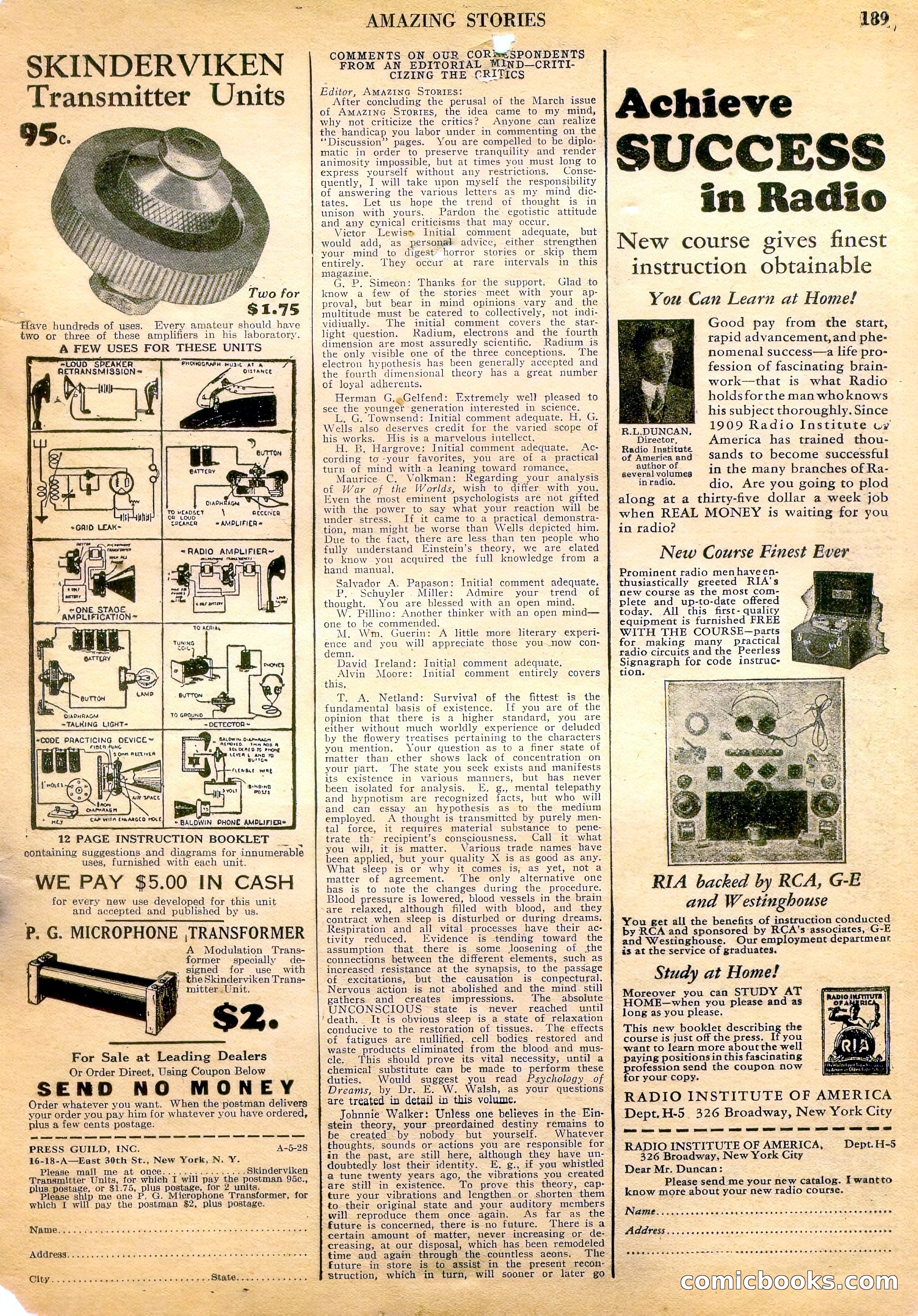 Amazing Stories, Vol. 3 No. 2 — page 94 of 97