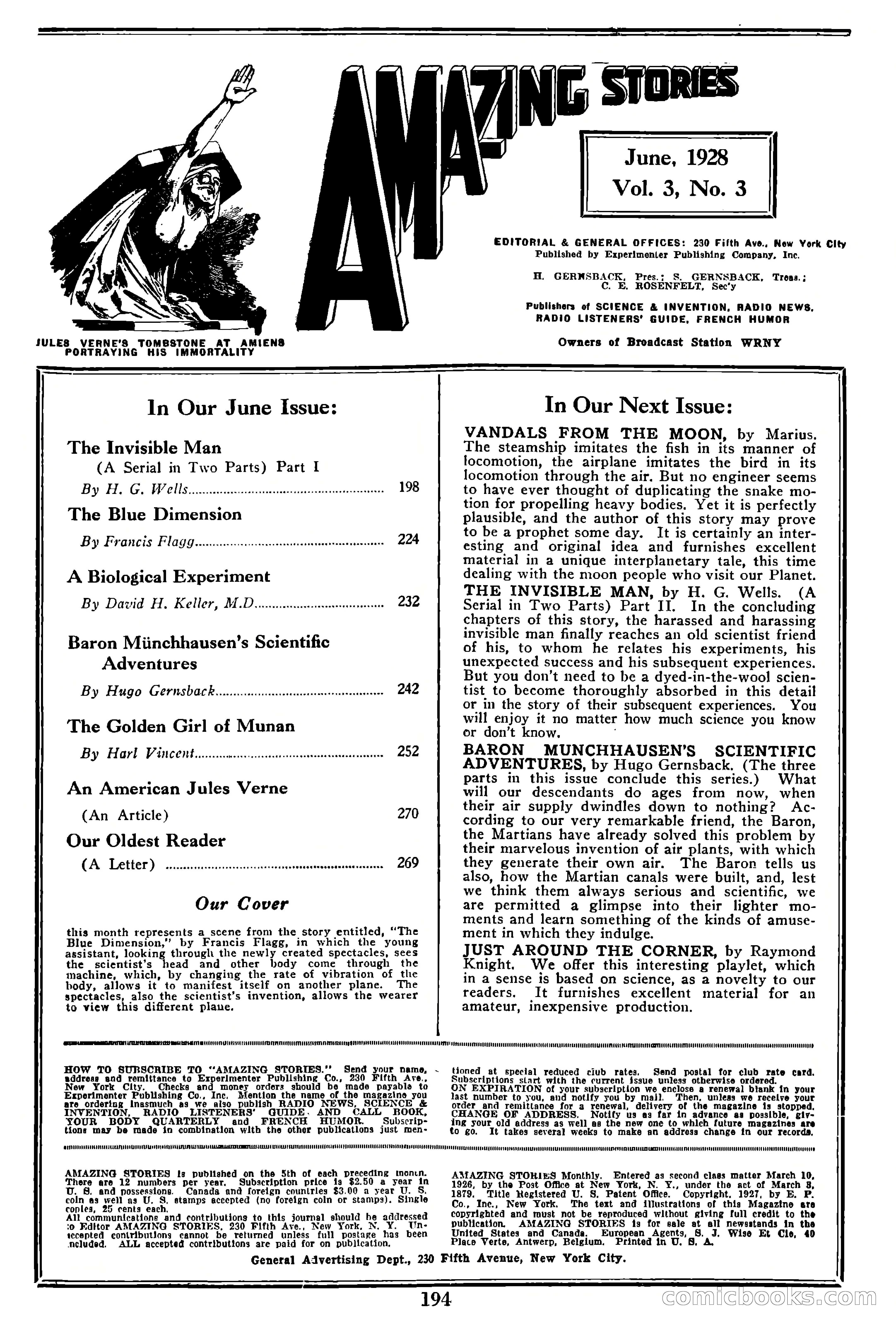 Amazing Stories, Vol. 3, No. 3 — page 4 of 100