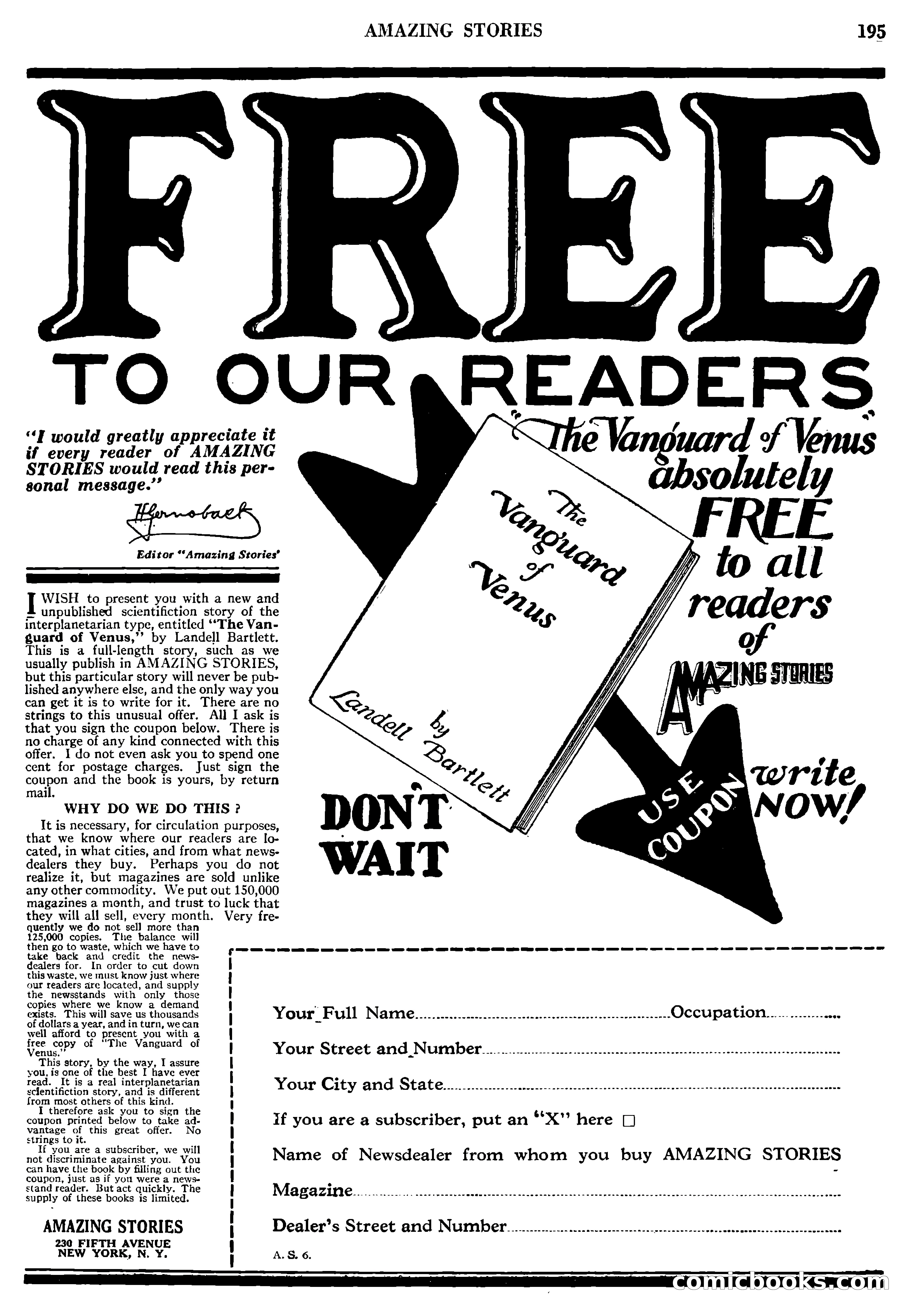 Amazing Stories, Vol. 3, No. 3 — page 5 of 100
