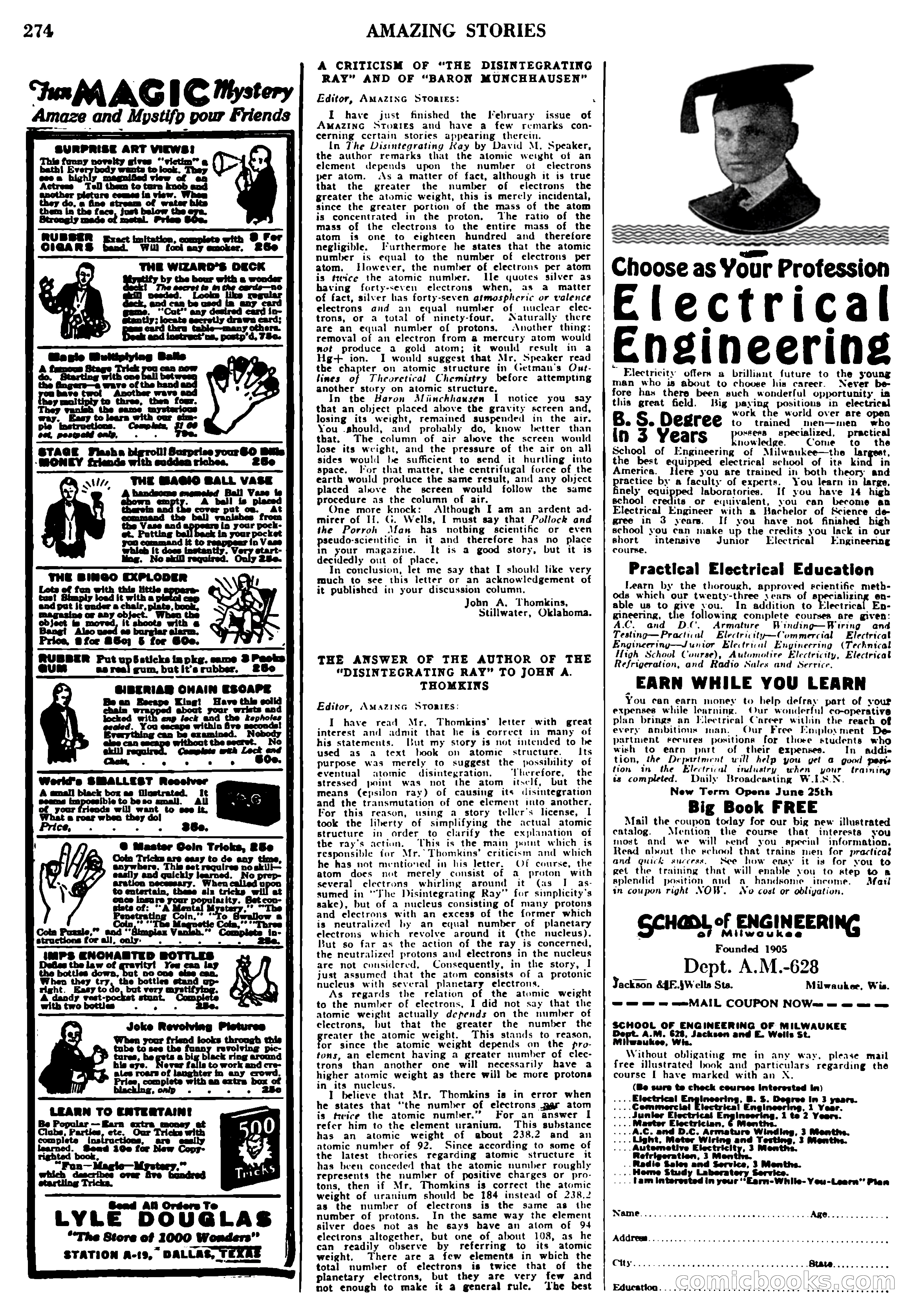 Amazing Stories, Vol. 3, No. 3 — page 84 of 100