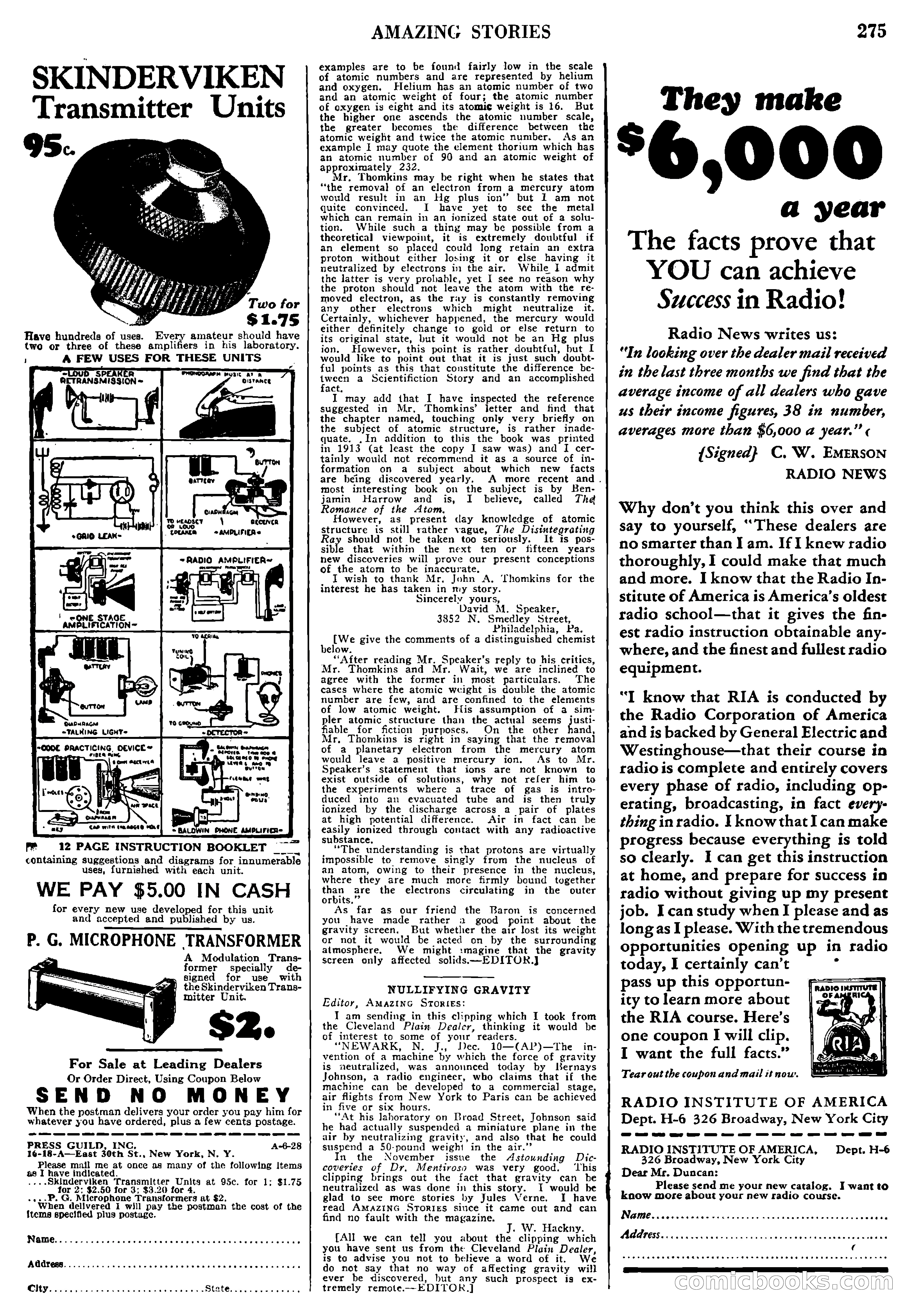 Amazing Stories, Vol. 3, No. 3 — page 85 of 100