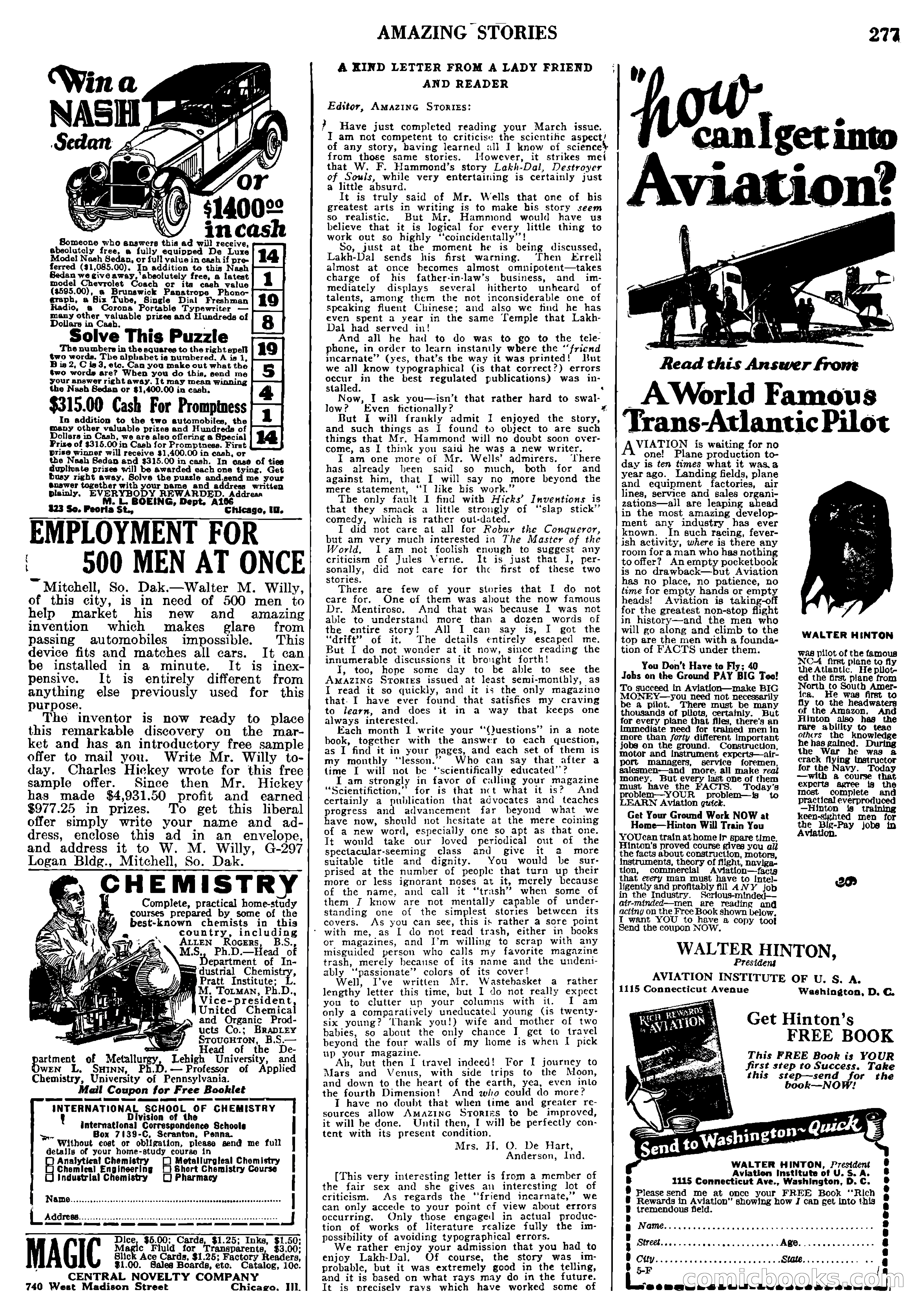 Amazing Stories, Vol. 3, No. 3 — page 87 of 100