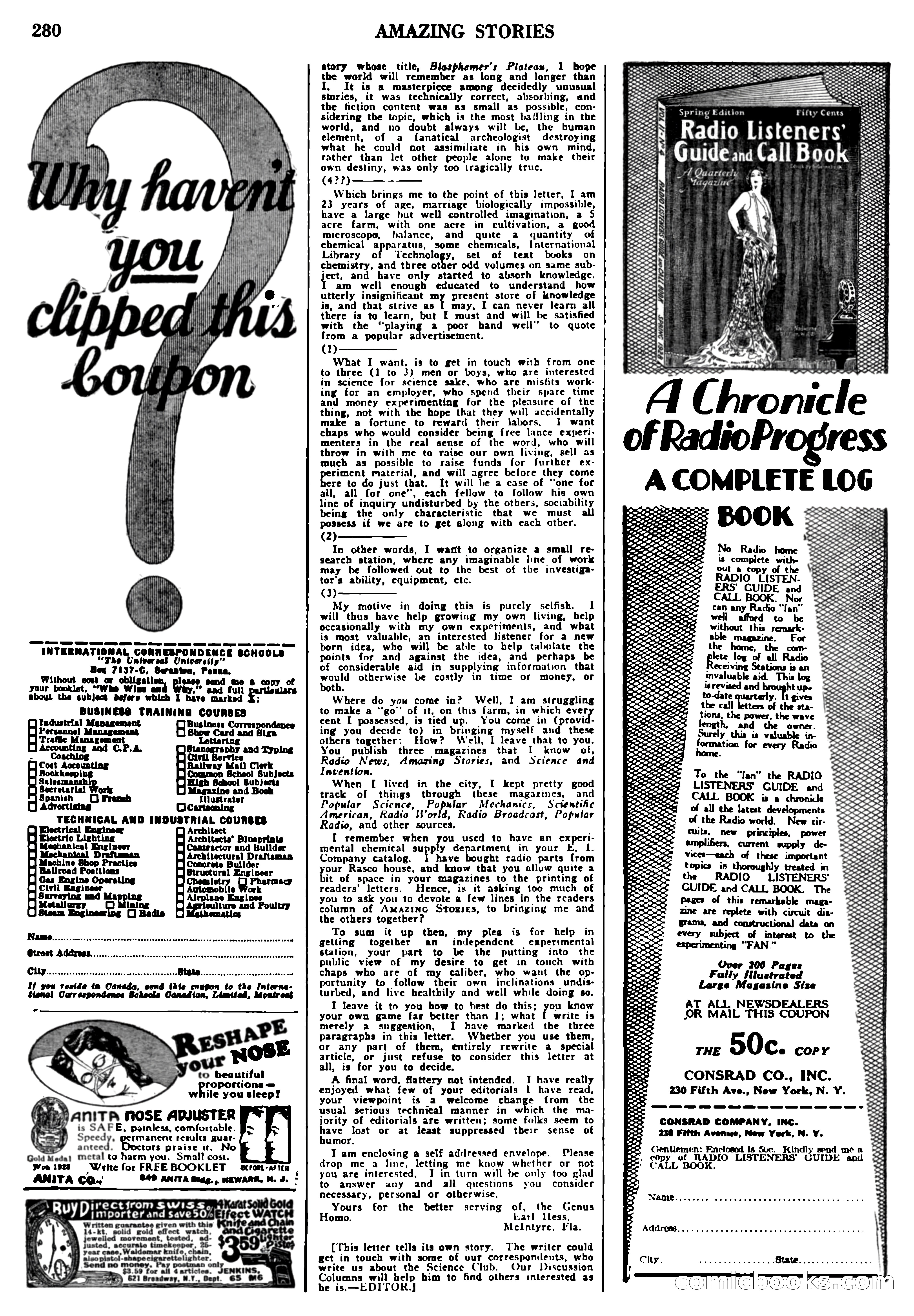 Amazing Stories, Vol. 3, No. 3 — page 90 of 100