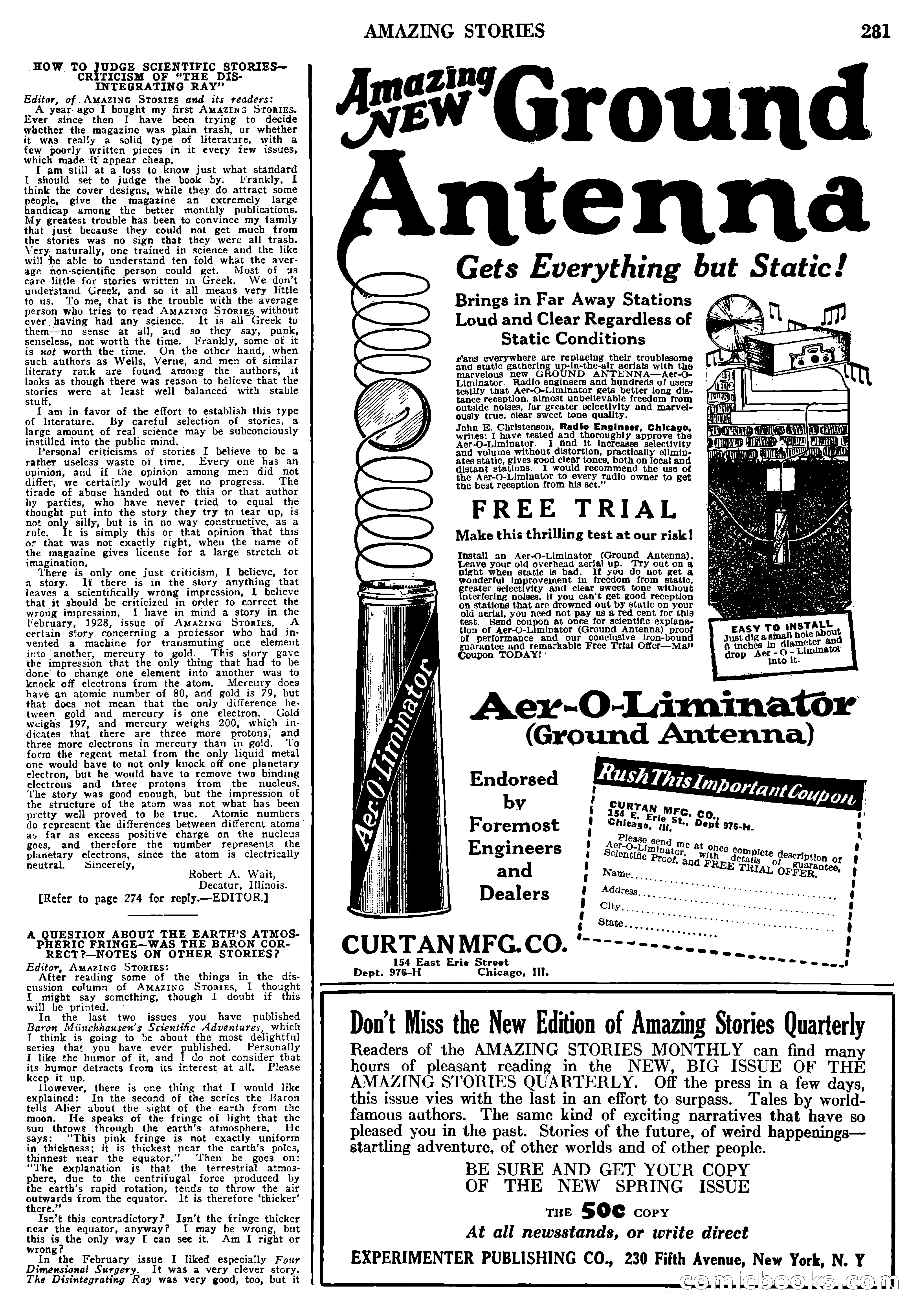 Amazing Stories, Vol. 3, No. 3 — page 91 of 100