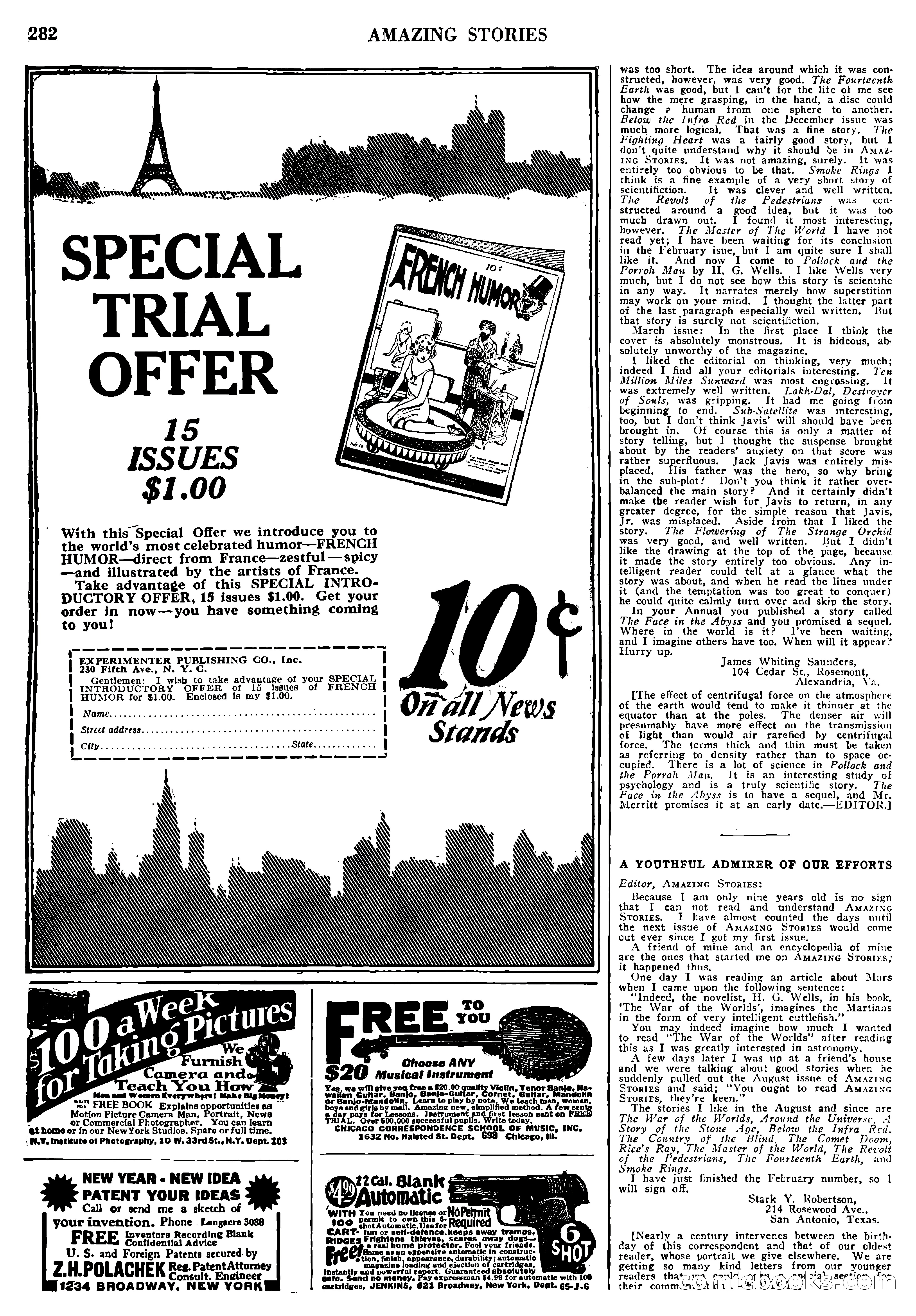 Amazing Stories, Vol. 3, No. 3 — page 92 of 100