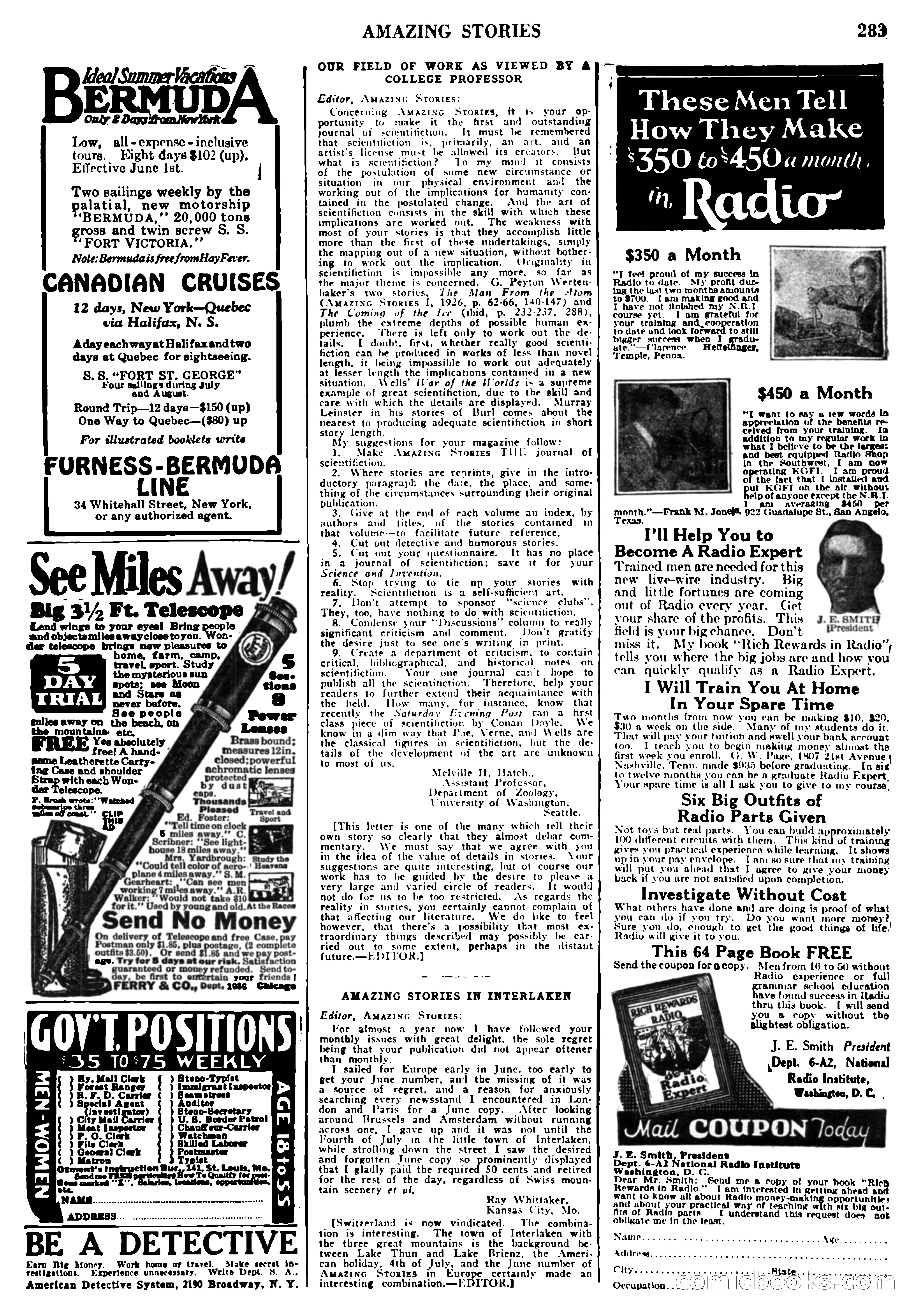 Amazing Stories, Vol. 3, No. 3 — page 93 of 100