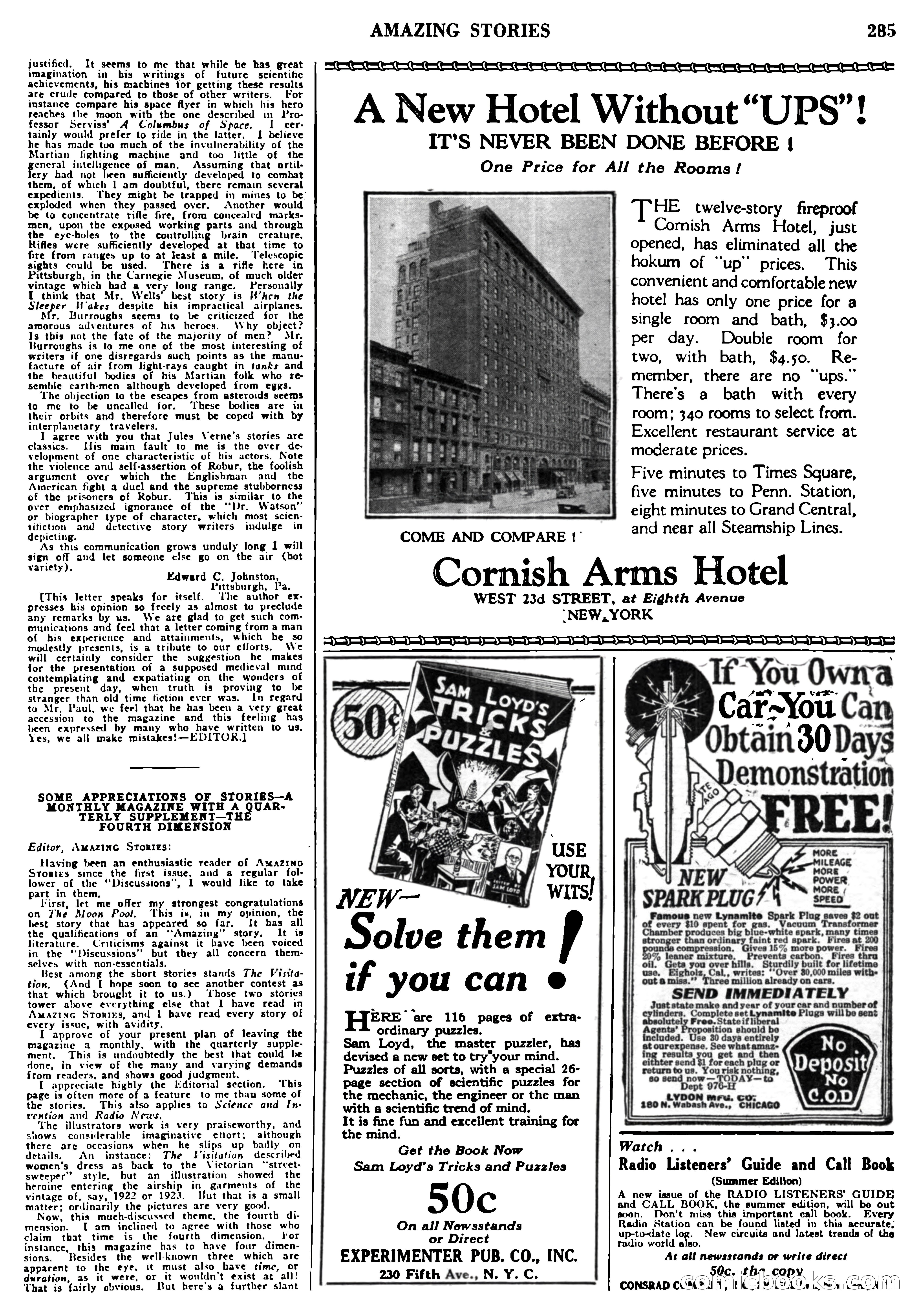 Amazing Stories, Vol. 3, No. 3 — page 95 of 100