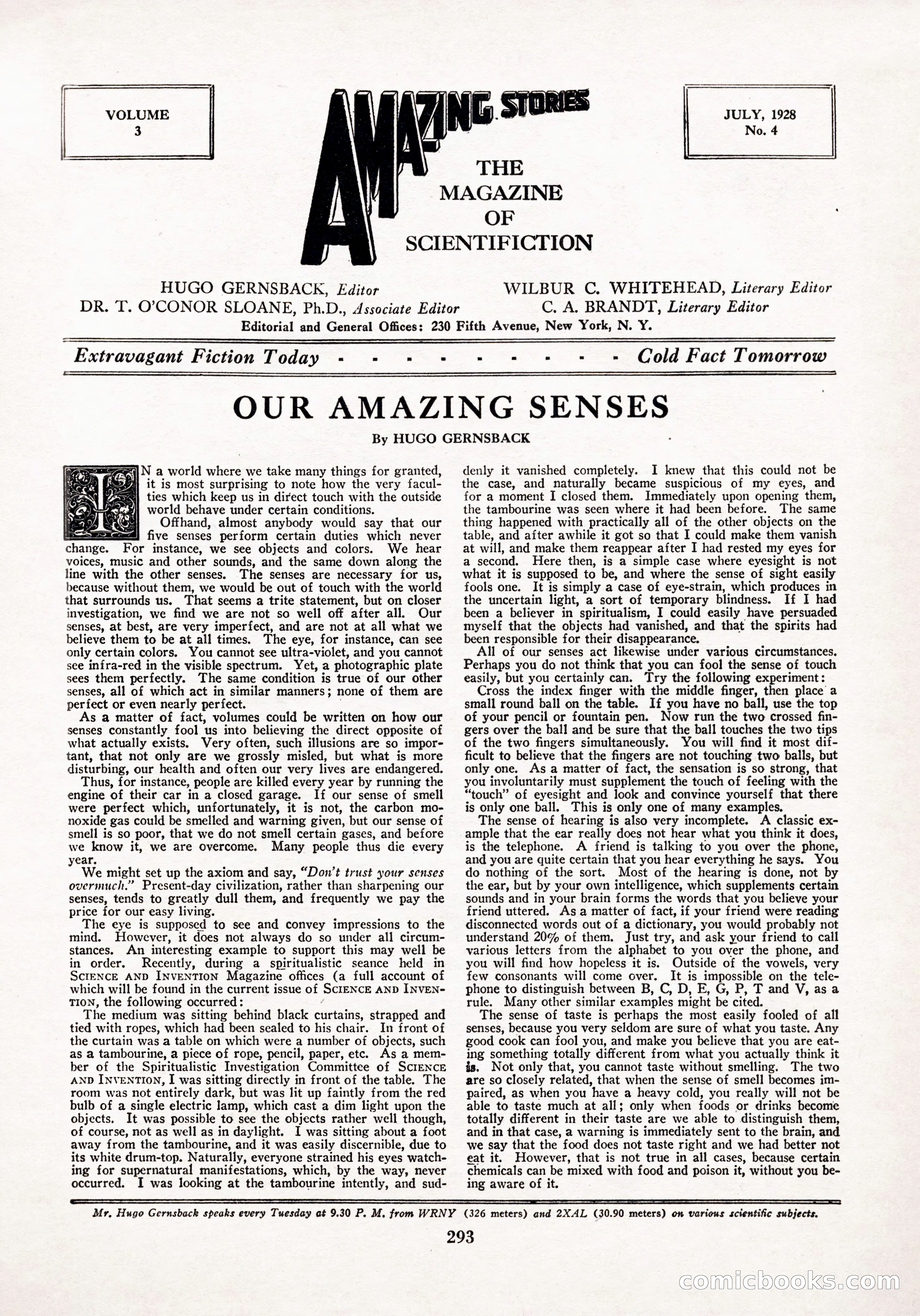 Amazing Stories, Vol. 3 No. 4 — page 7 of 96