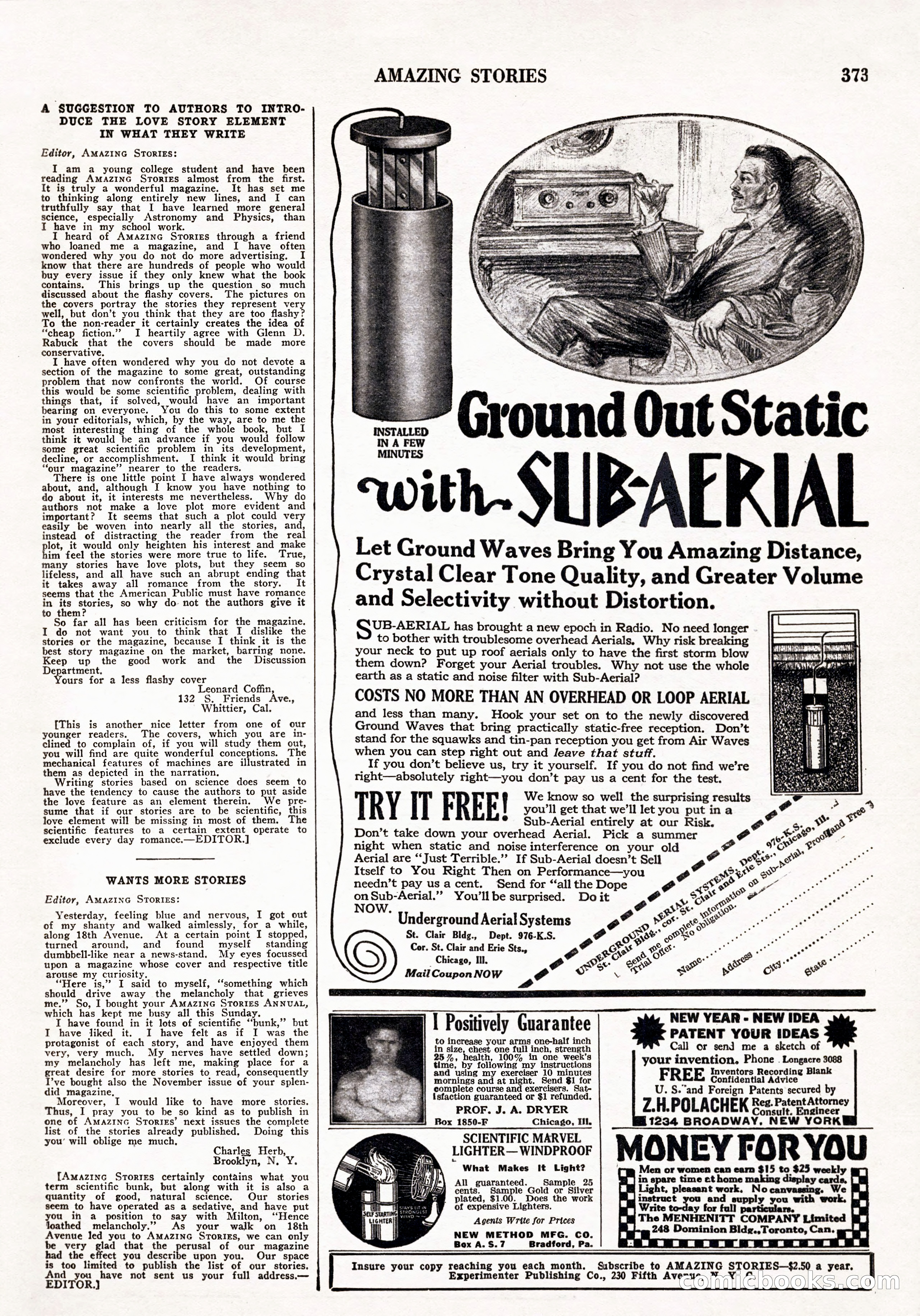 Amazing Stories, Vol. 3 No. 4 — page 87 of 96