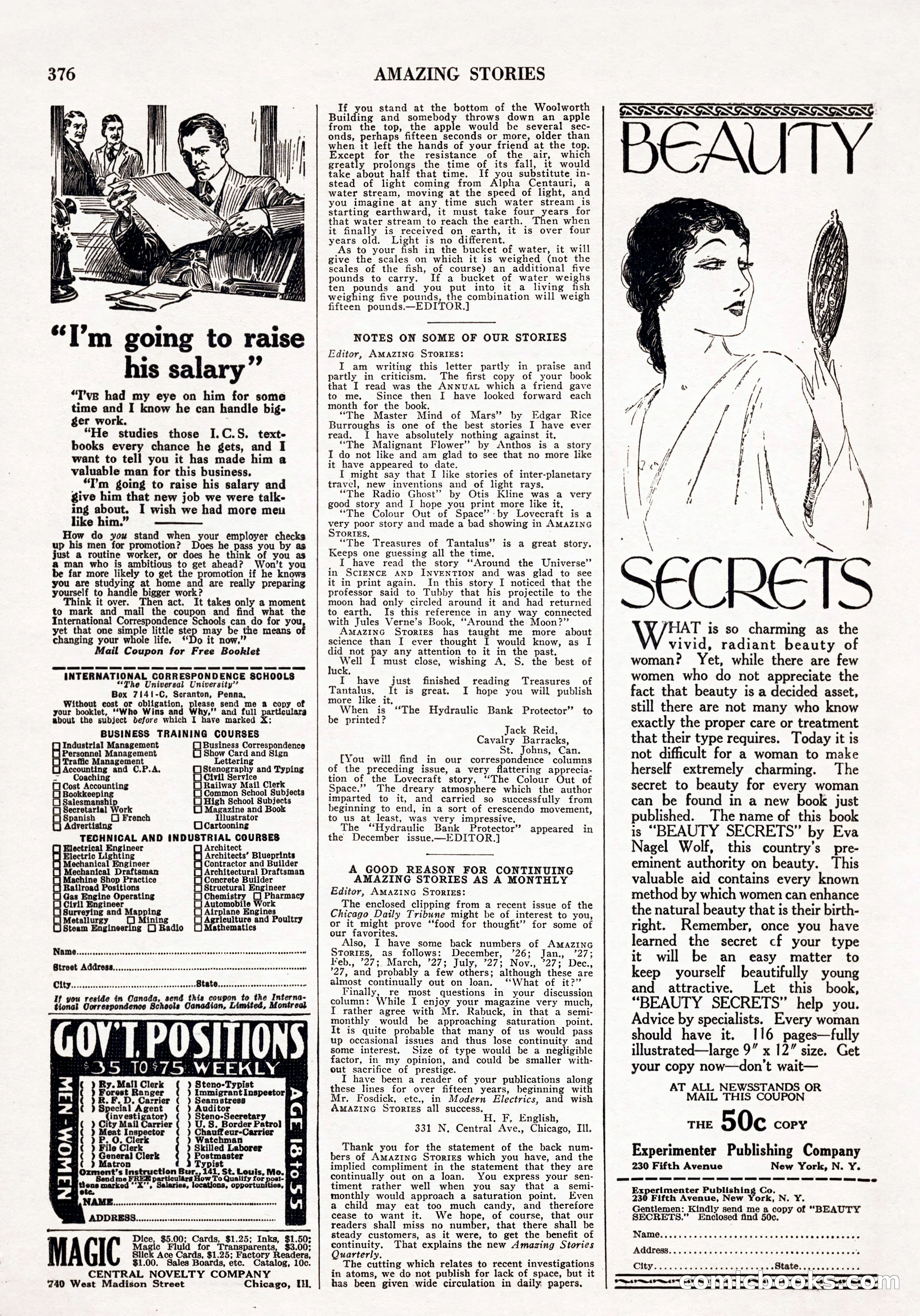 Amazing Stories, Vol. 3 No. 4 — page 90 of 96