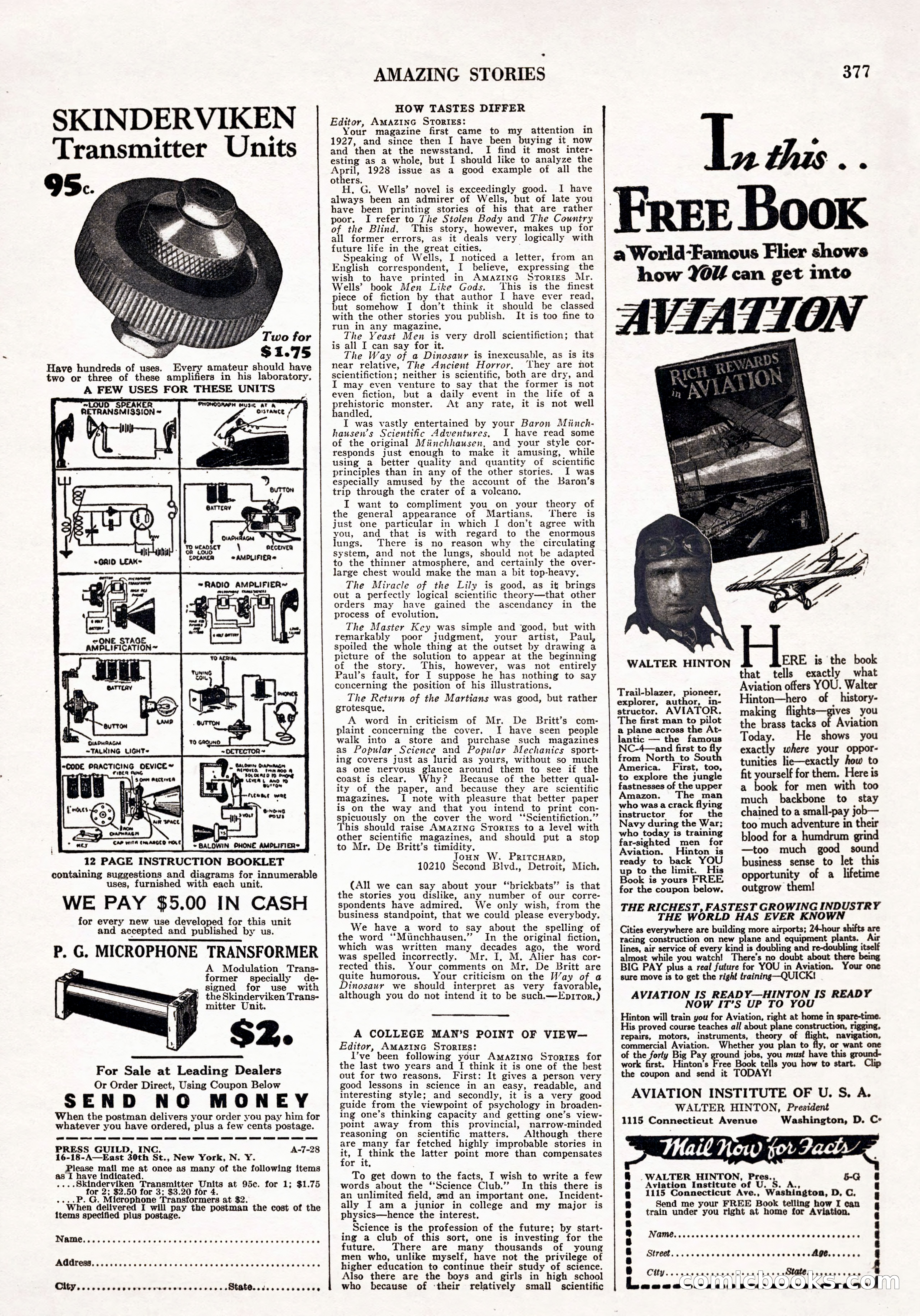 Amazing Stories, Vol. 3 No. 4 — page 91 of 96