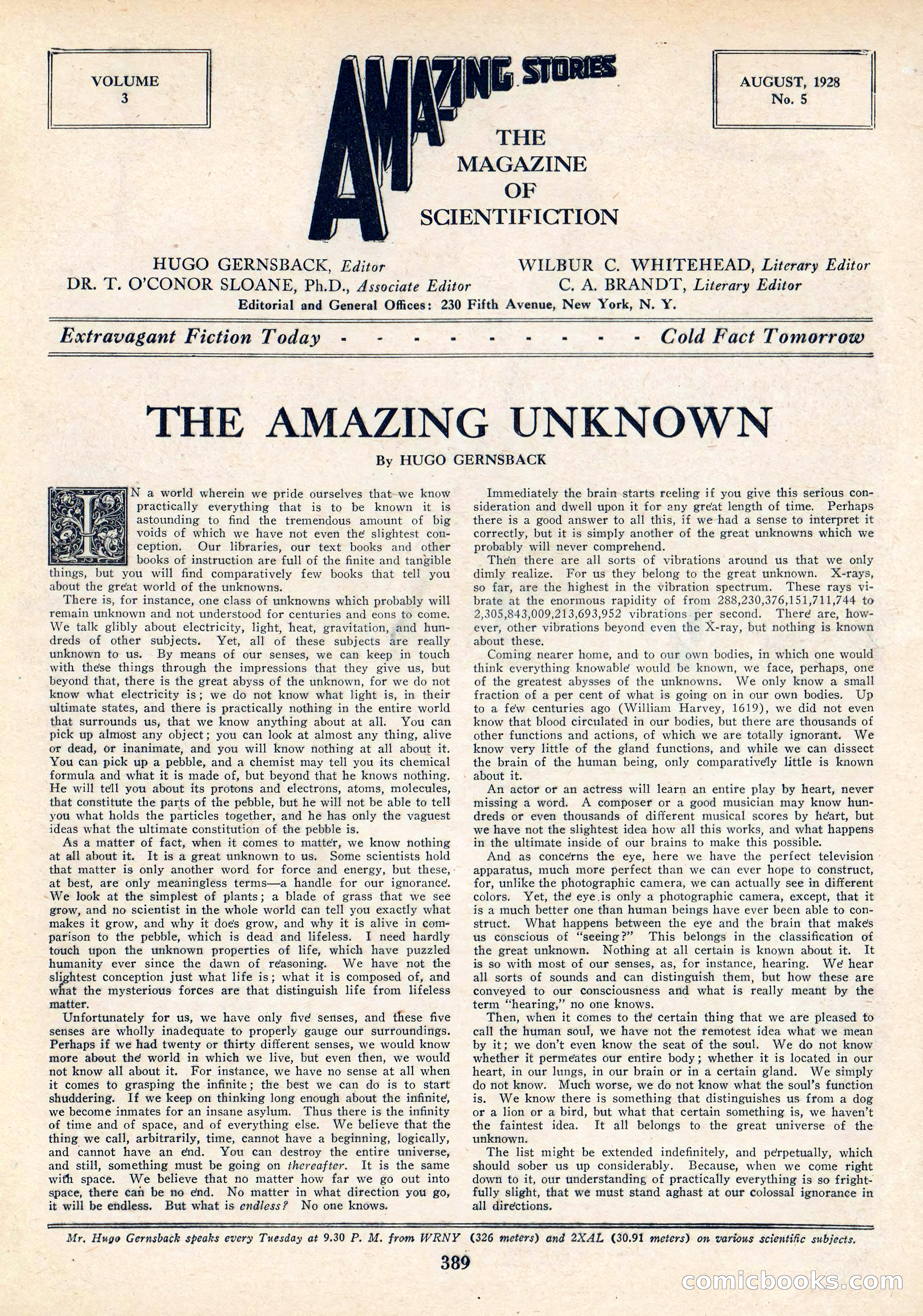 Amazing Stories, Vol. 3 No. 5 — page 7 of 100