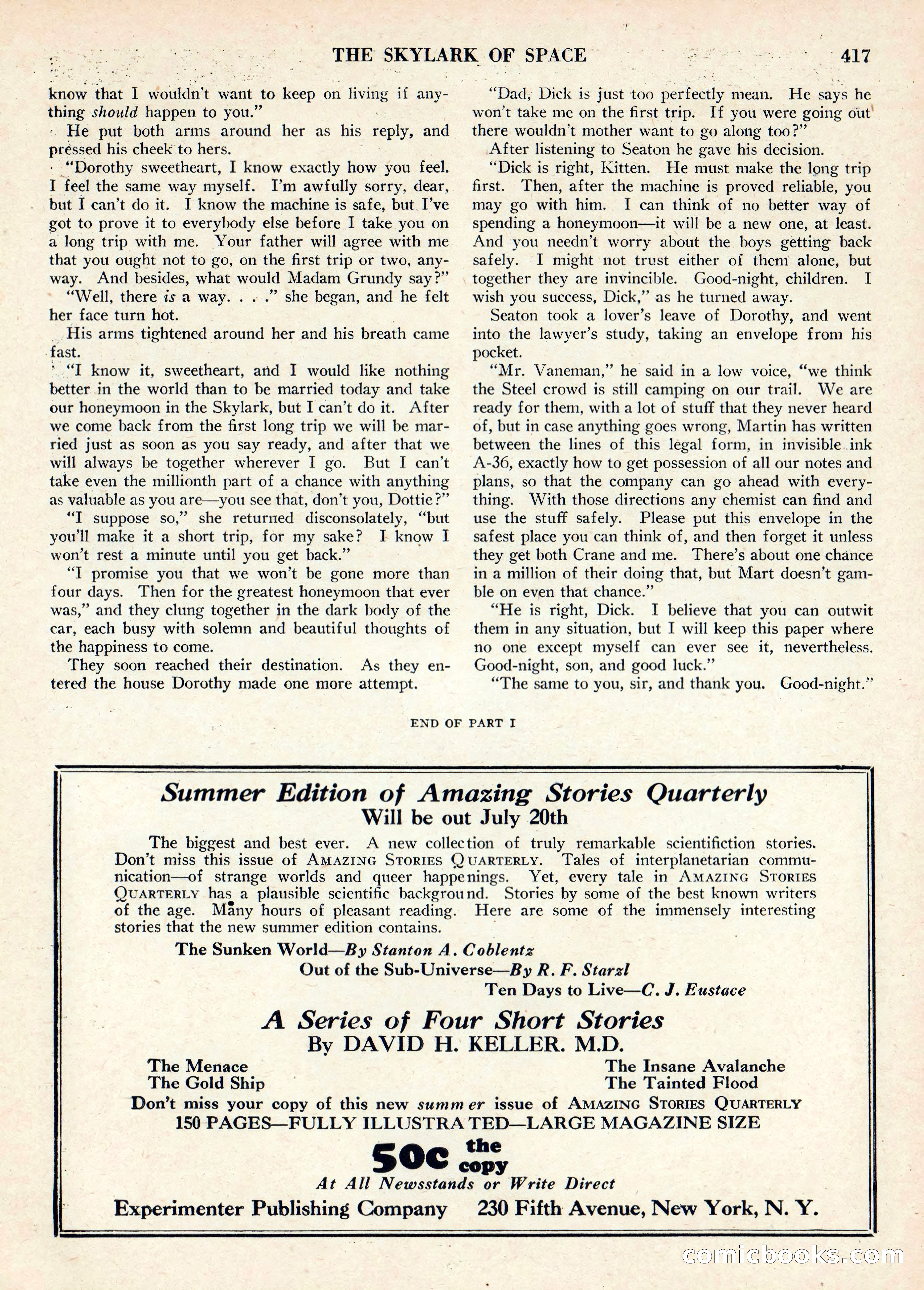 Amazing Stories, Vol. 3 No. 5 — page 35 of 100
