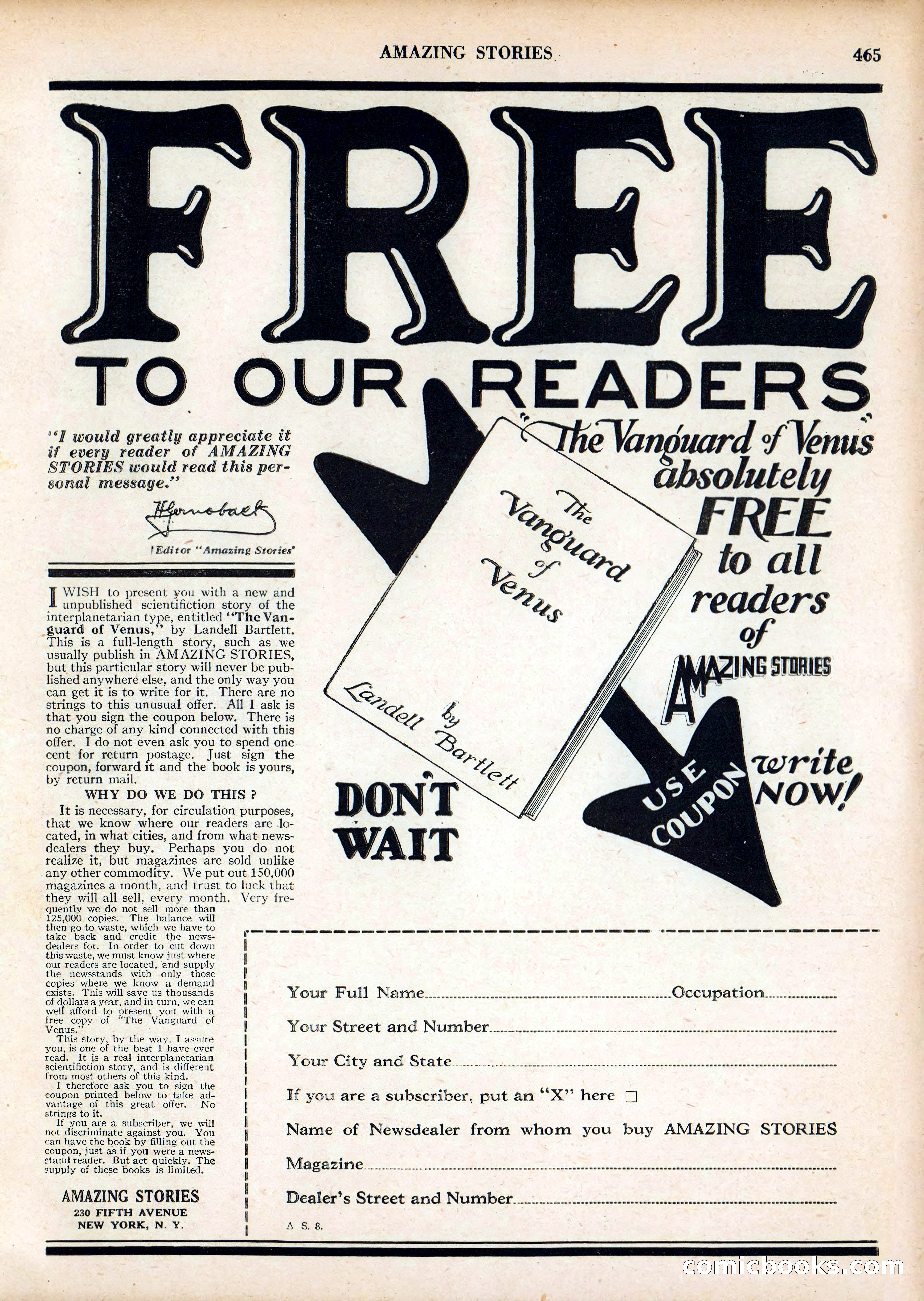 Amazing Stories, Vol. 3 No. 5 — page 83 of 100