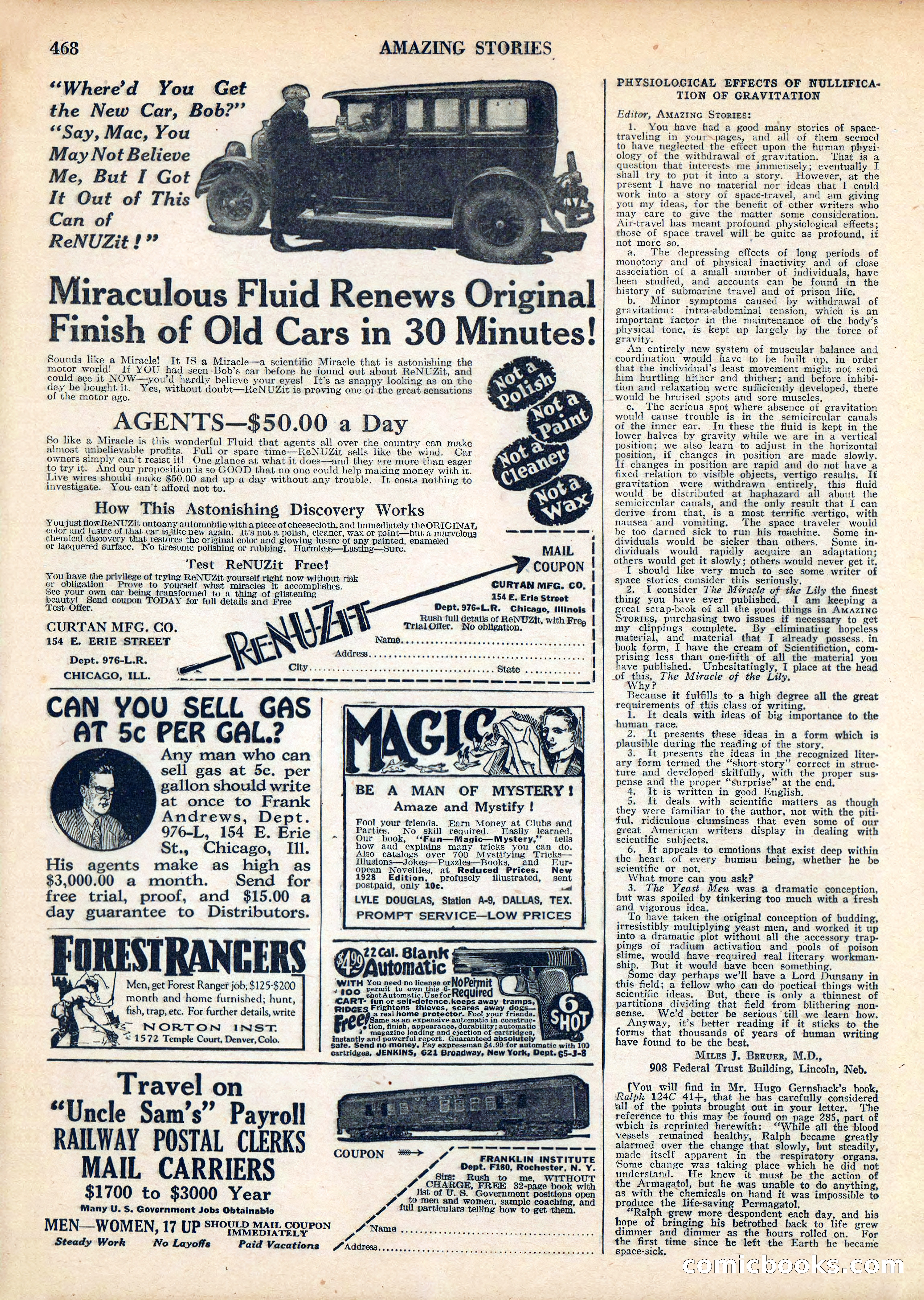 Amazing Stories, Vol. 3 No. 5 — page 86 of 100