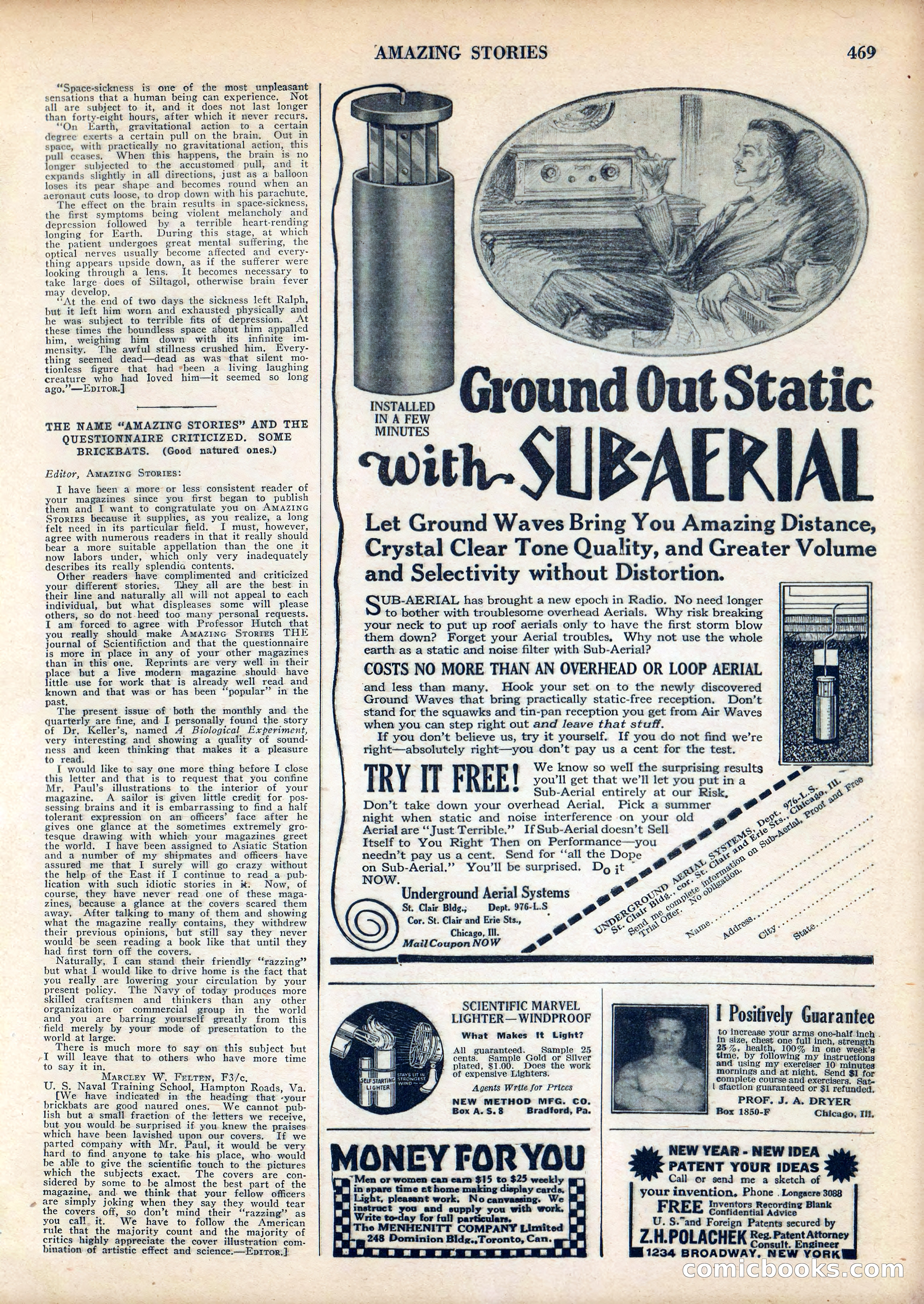 Amazing Stories, Vol. 3 No. 5 — page 87 of 100